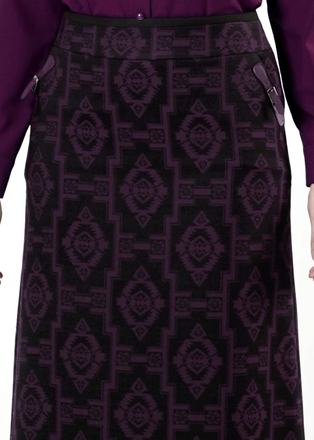 Tesettür giyim MÜRDÜM DESENLİ ETEK 6789 