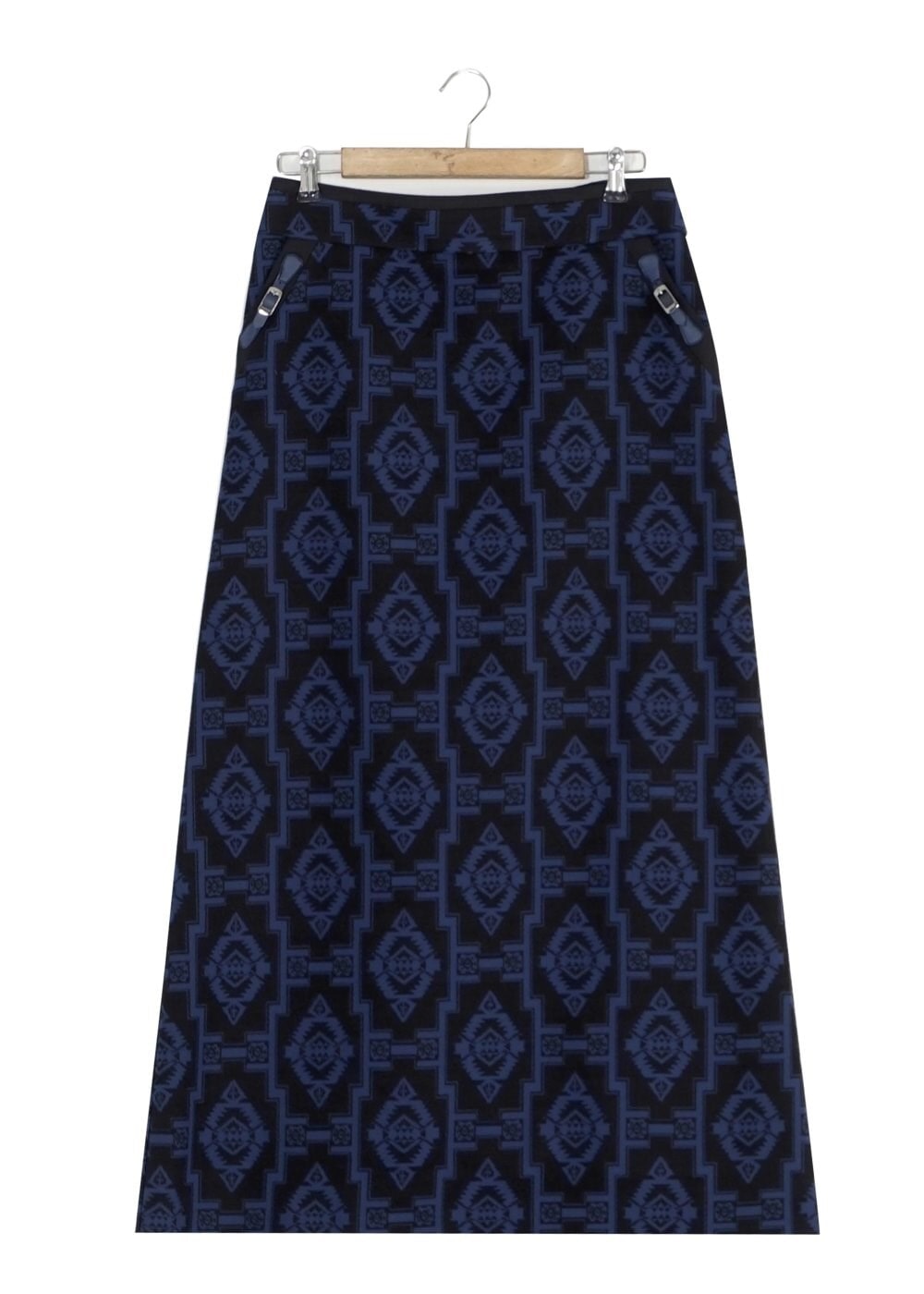 Tesettür giyim LACİVERT DESENLİ ETEK 6789 