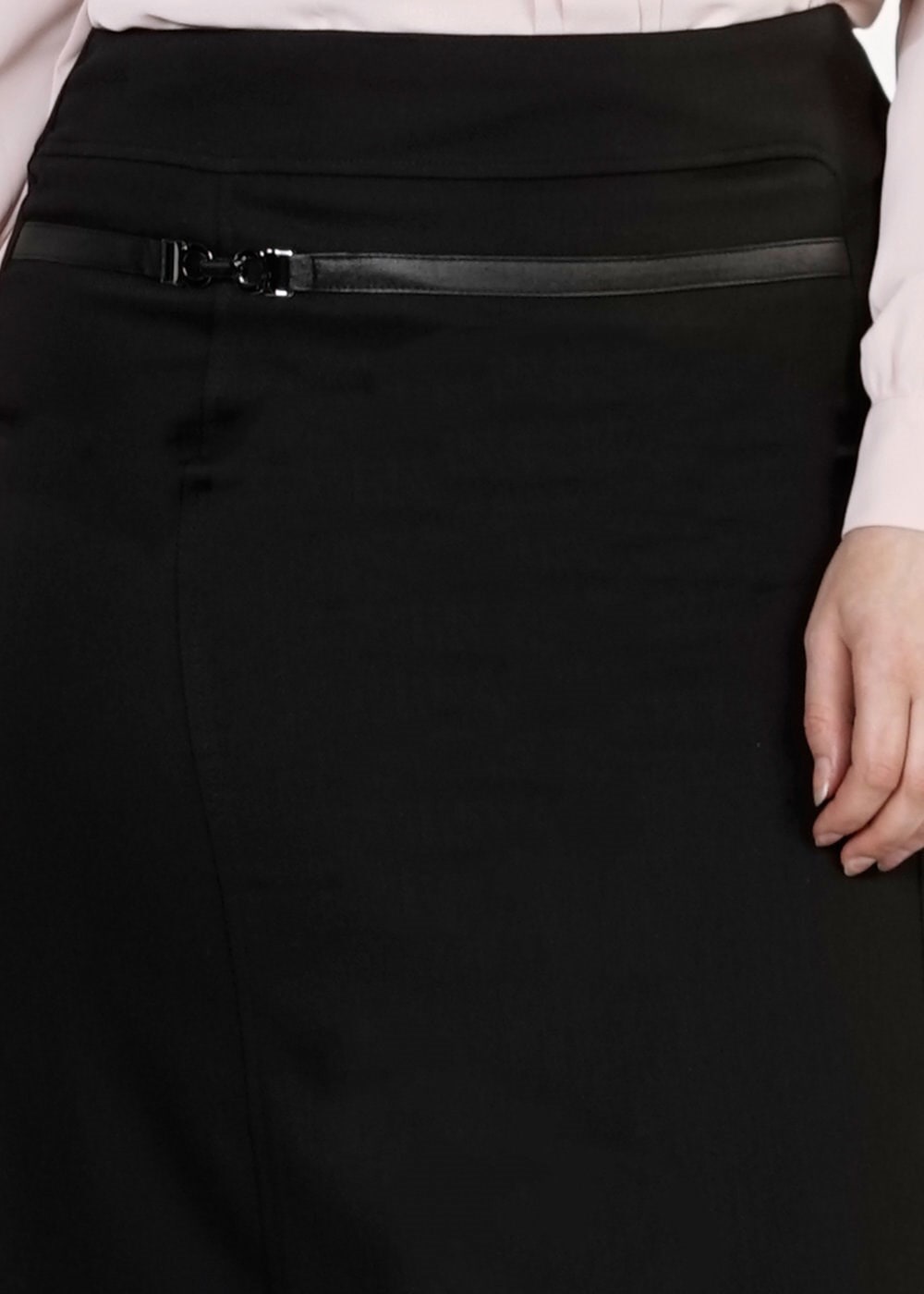 Tesettür giyim SİYAH TOKA DETAYLI ETEK 6798 