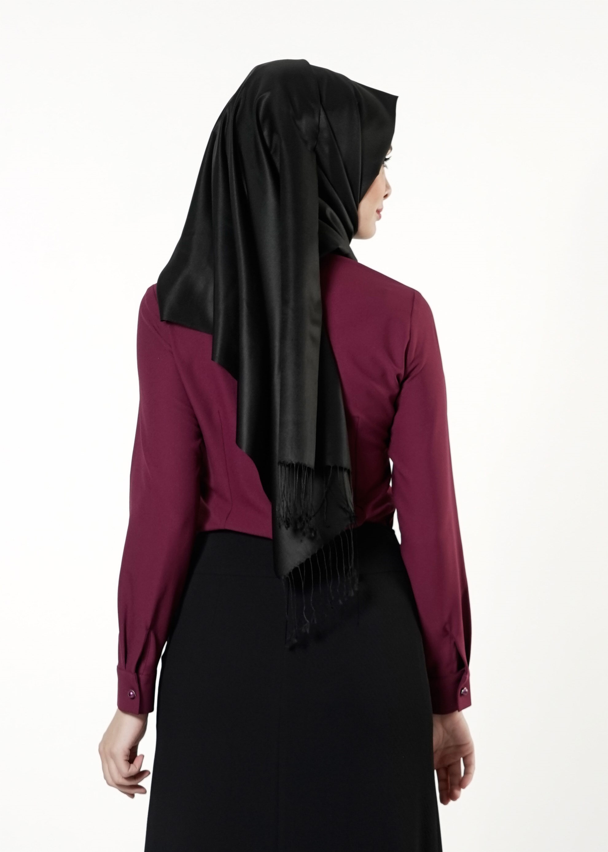 Tesettür giyim SİYAH A KESİM ETEK 6804 