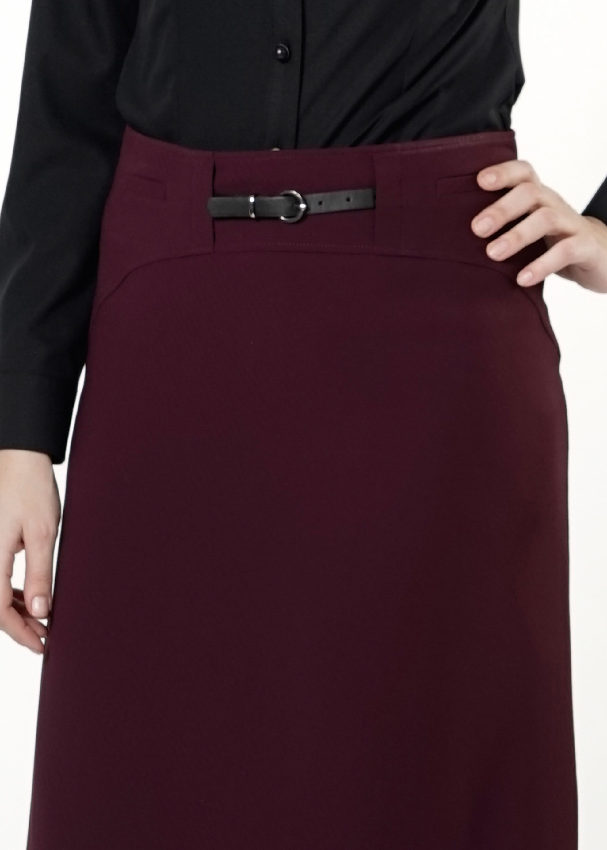 Tesettür giyim MÜRDÜM A KESİM ETEK 6804 