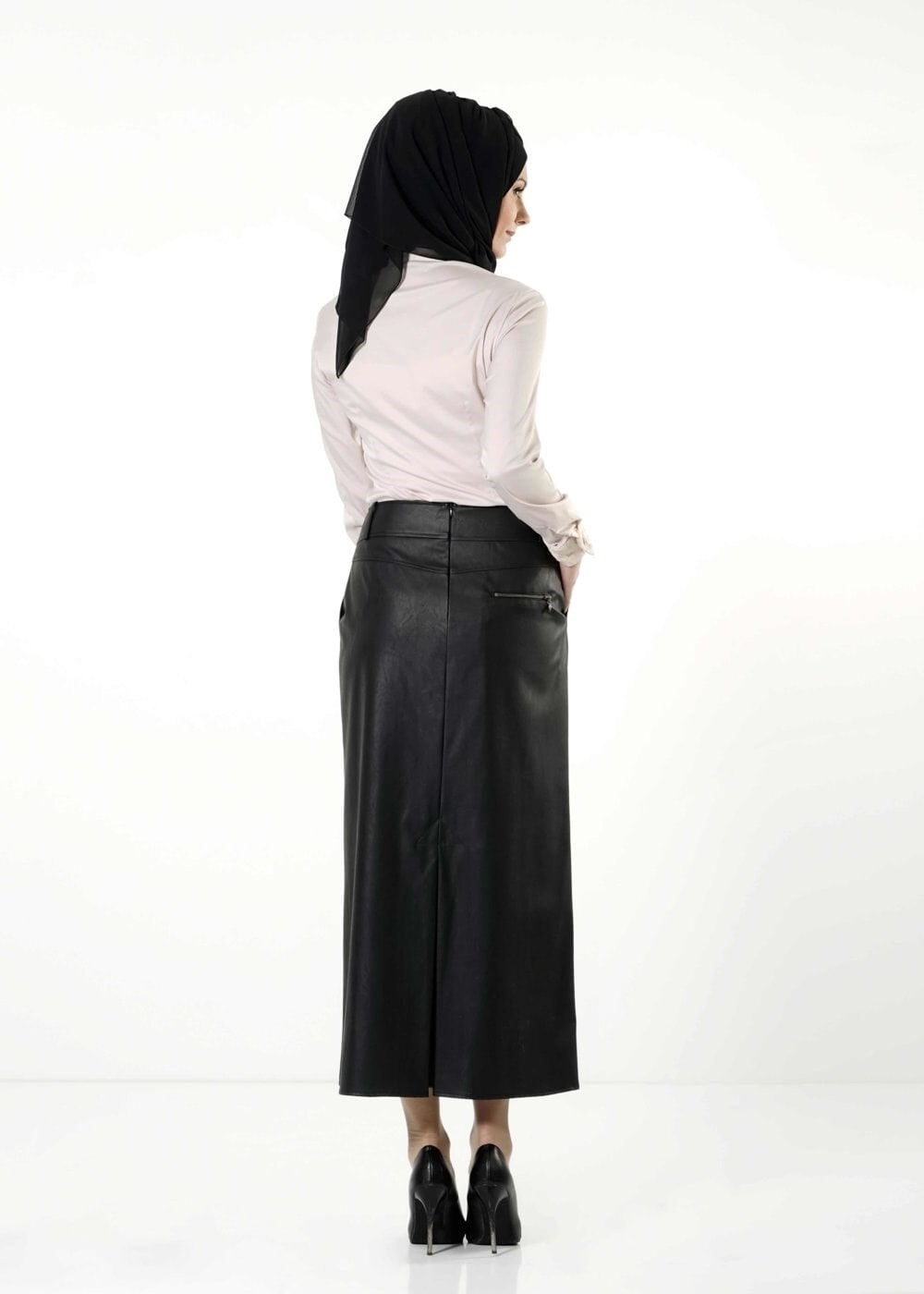 Tesettür giyim SİYAH 6808 ETEK