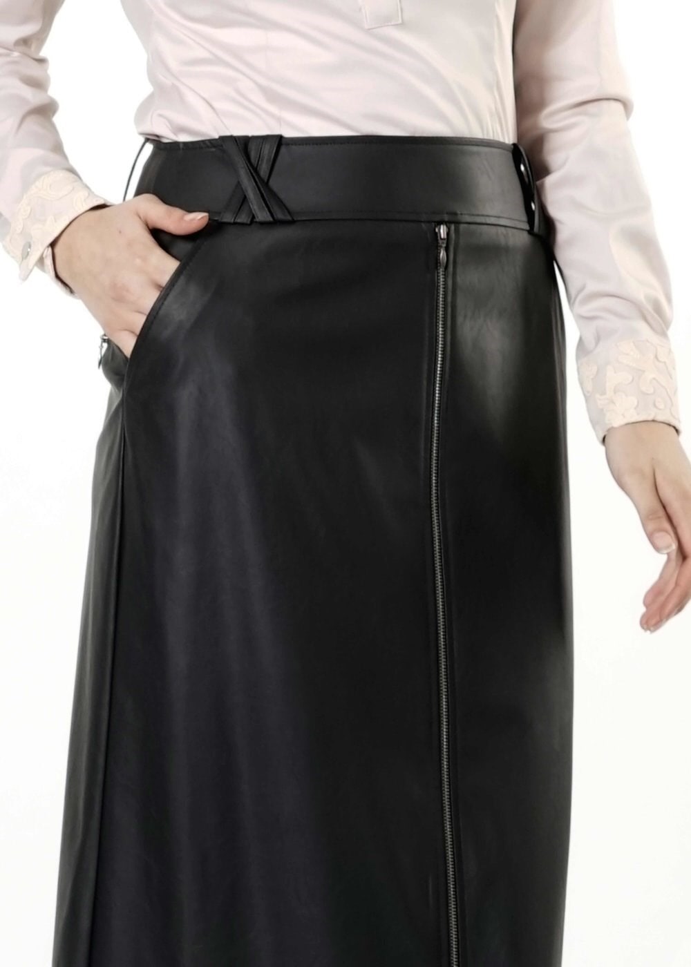 Tesettür giyim SİYAH 6808 ETEK