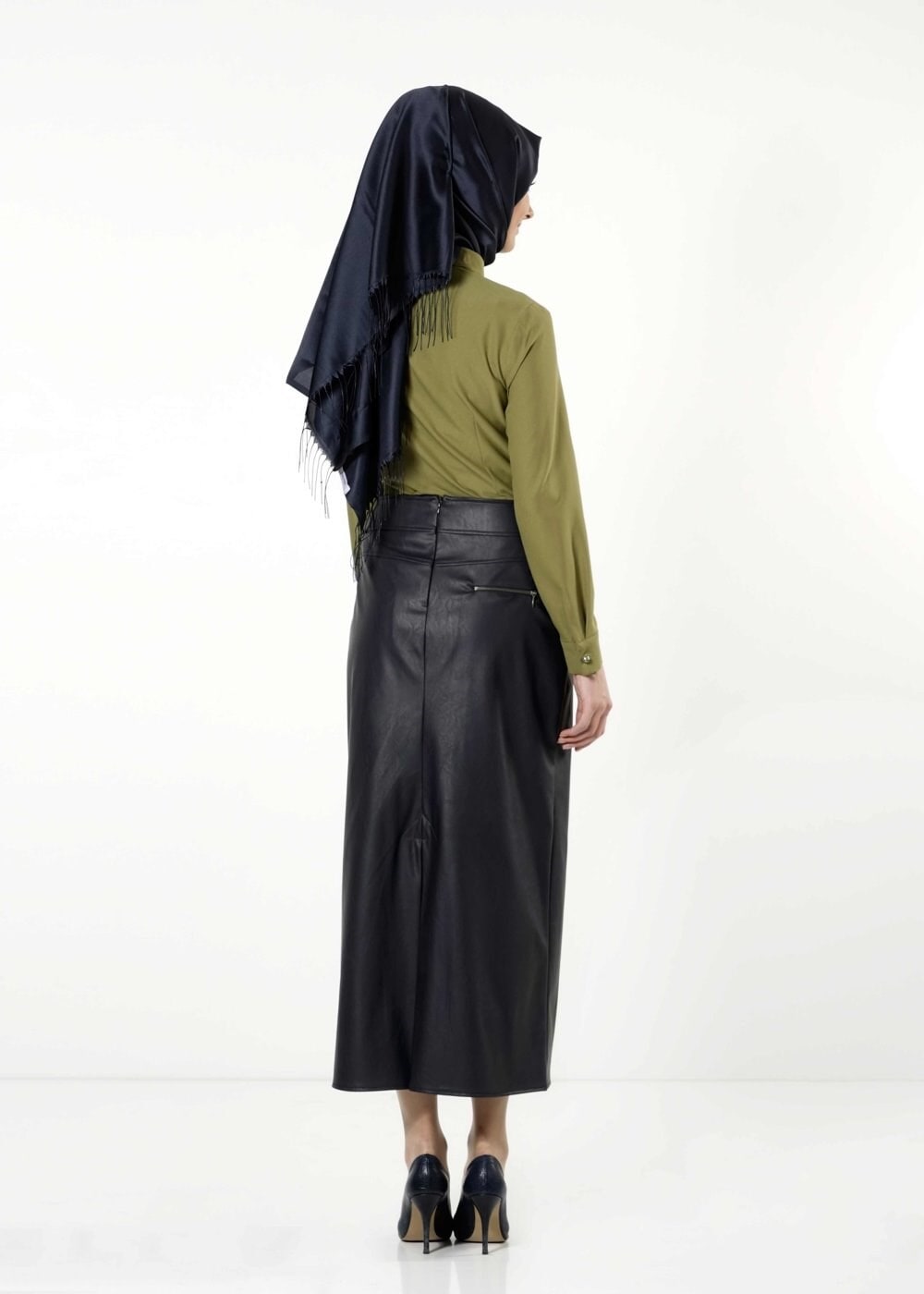 Tesettür giyim LACİVERT 6808 ETEK