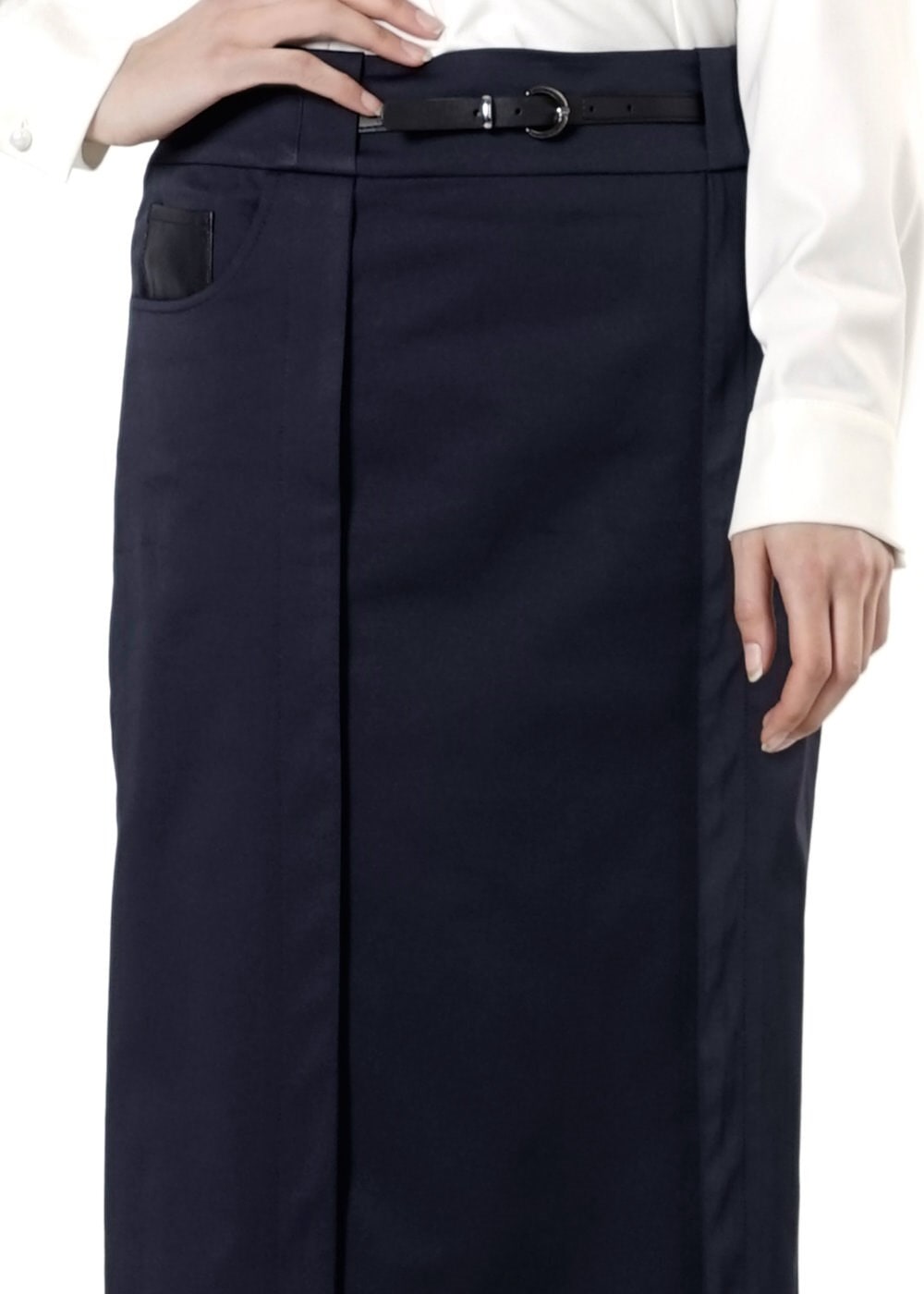 Tesettür giyim LACİVERT DÜZ KESİM ETEK 6816 