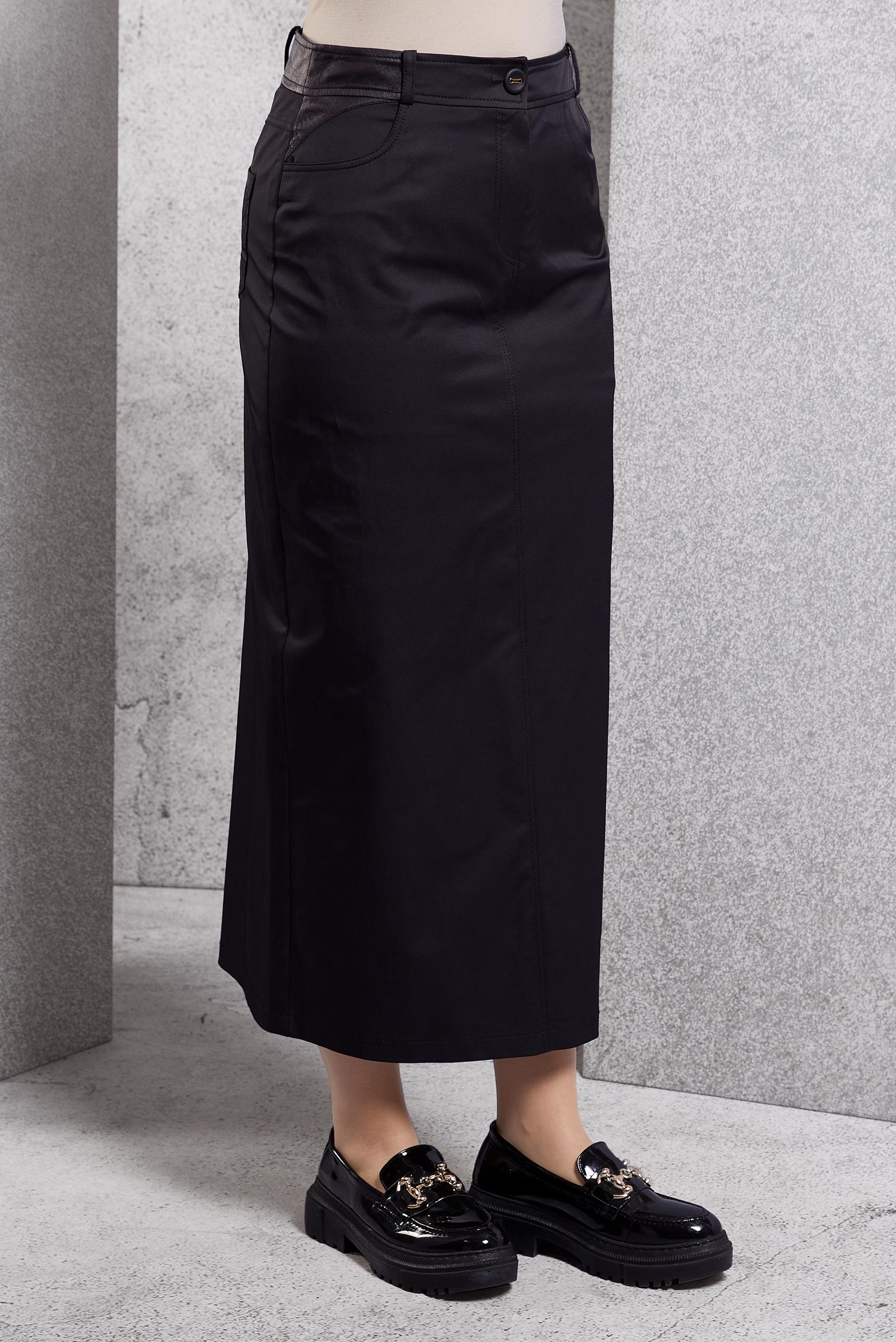 Tesettür giyim SİYAH KALEM ETEK 6818 