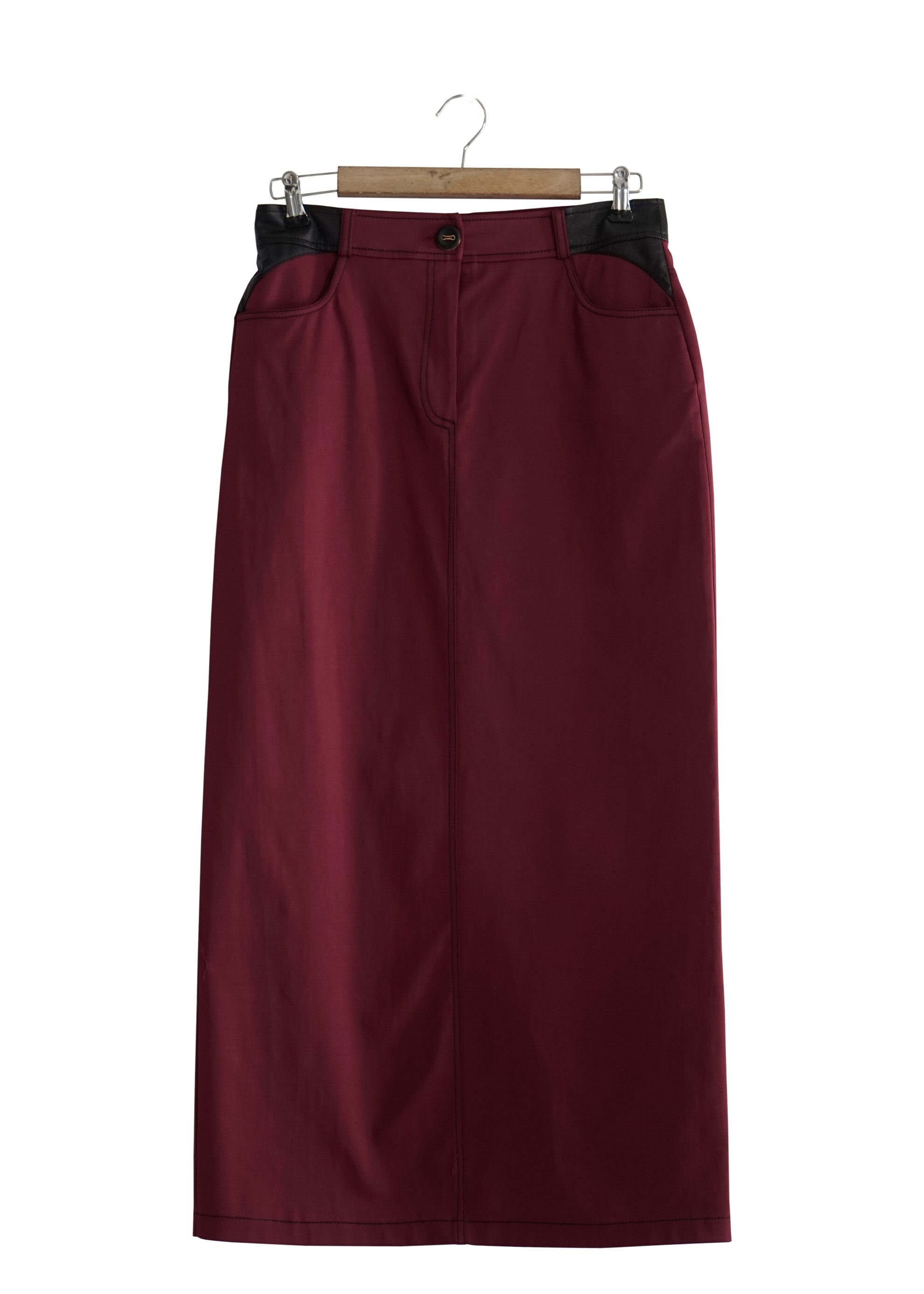 Tesettür giyim BORDO KALEM ETEK 6818 