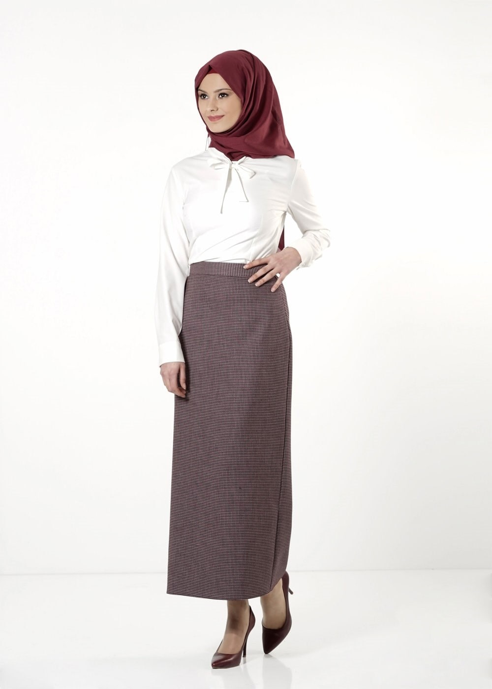 Tesettür giyim MÜRDÜM 6821 ETEK