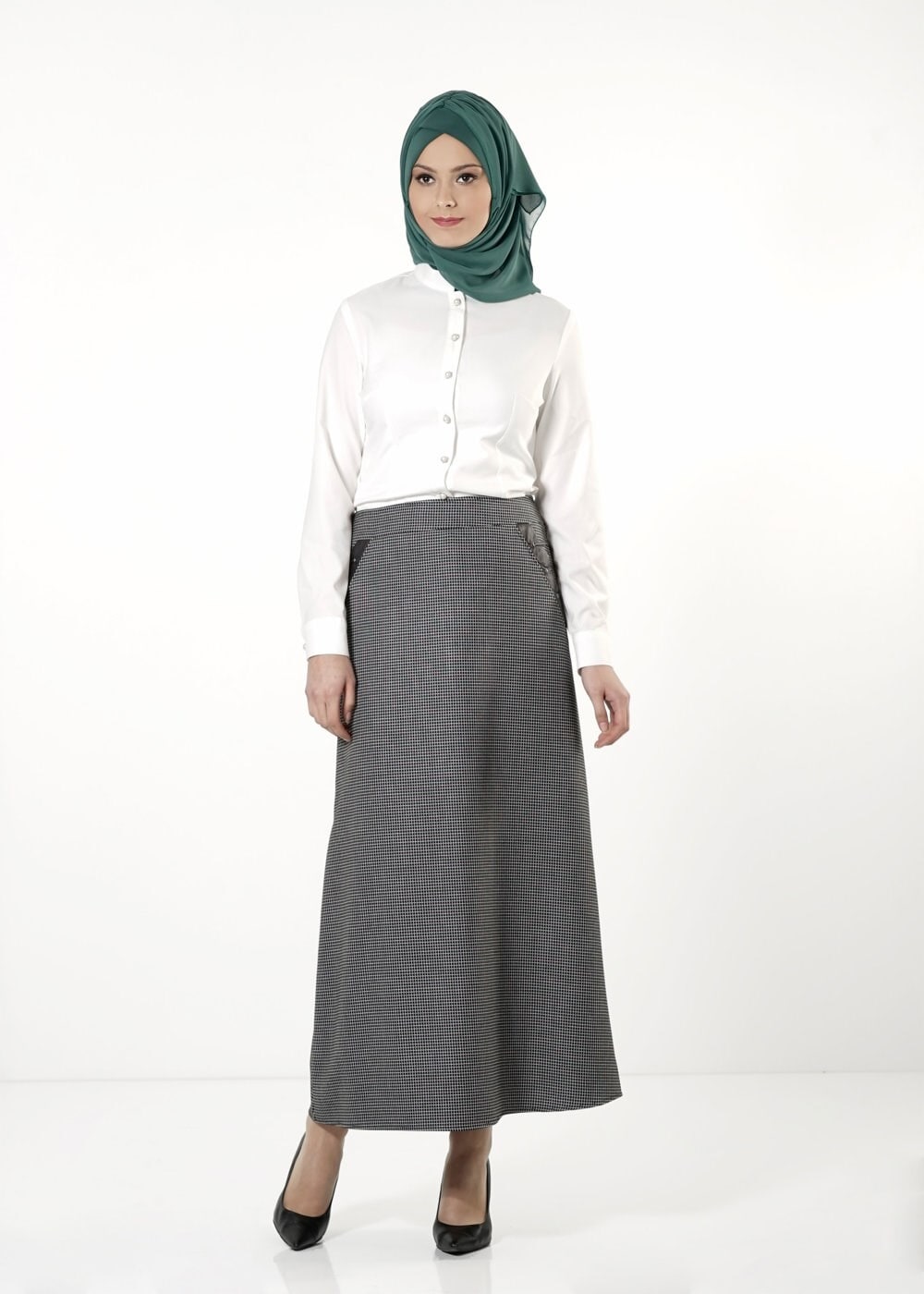 Tesettür giyim SİYAH 6822 ETEK