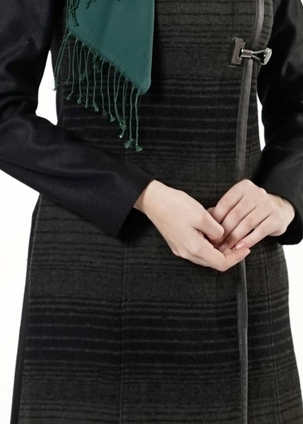 Tesettür giyim HAKİ 9342 KABAN