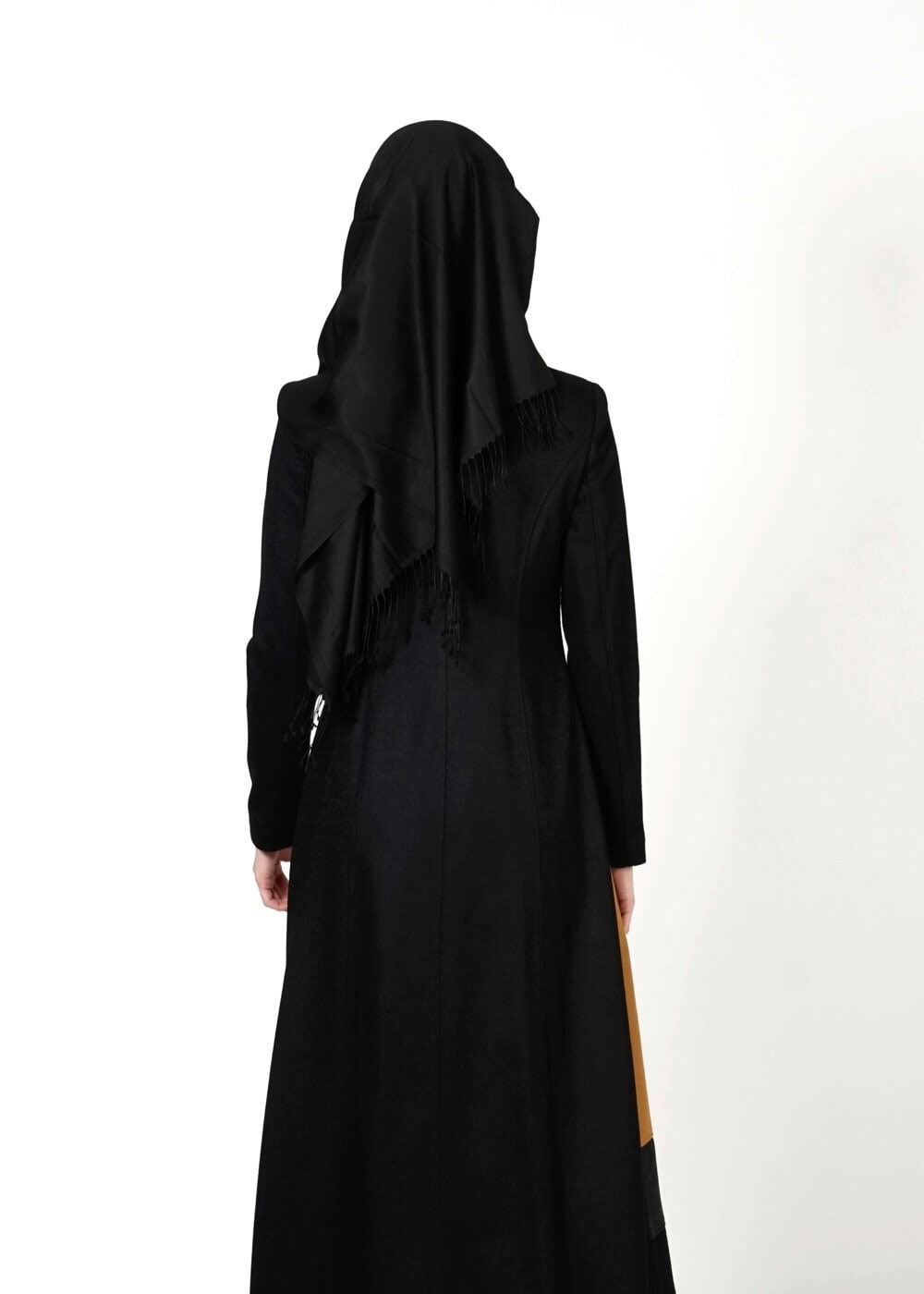 Tesettür giyim SARI 9348 KABAN