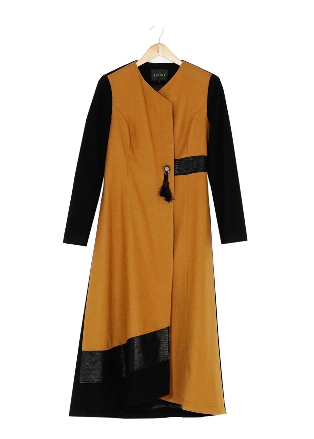 Tesettür giyim SARI 9348 KABAN