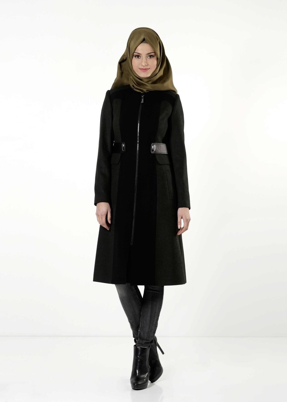 Tesettür giyim SİYAH 9349 KABAN