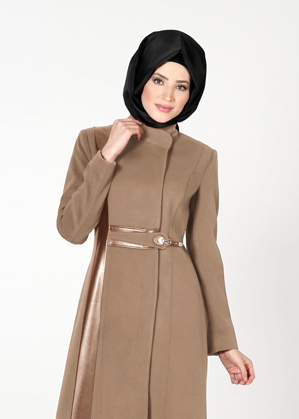 Tesettür giyim KAHVE 9353 KABAN 