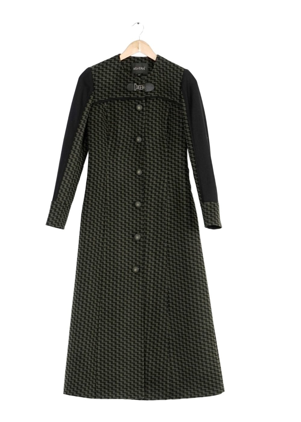 Tesettür giyim HAKİ 9355 KABAN 