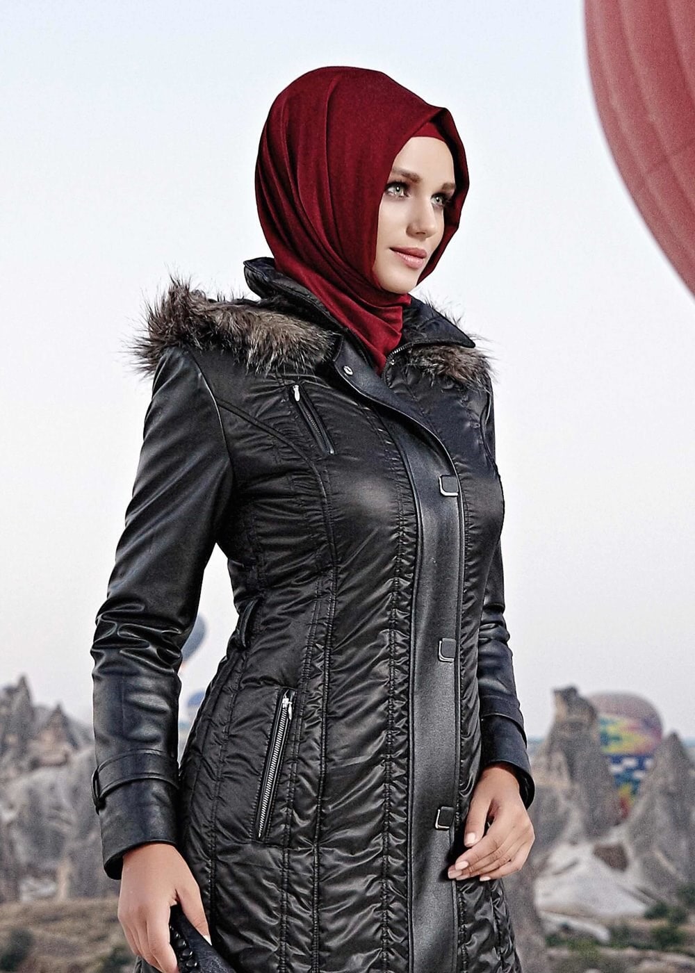 Tesettür giyim SİYAH 9361 KABAN