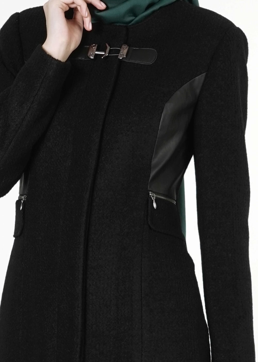 Tesettür giyim SİYAH 9366 KABAN