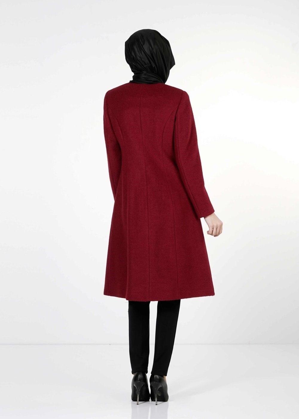 Tesettür giyim BORDO 9366 KABAN