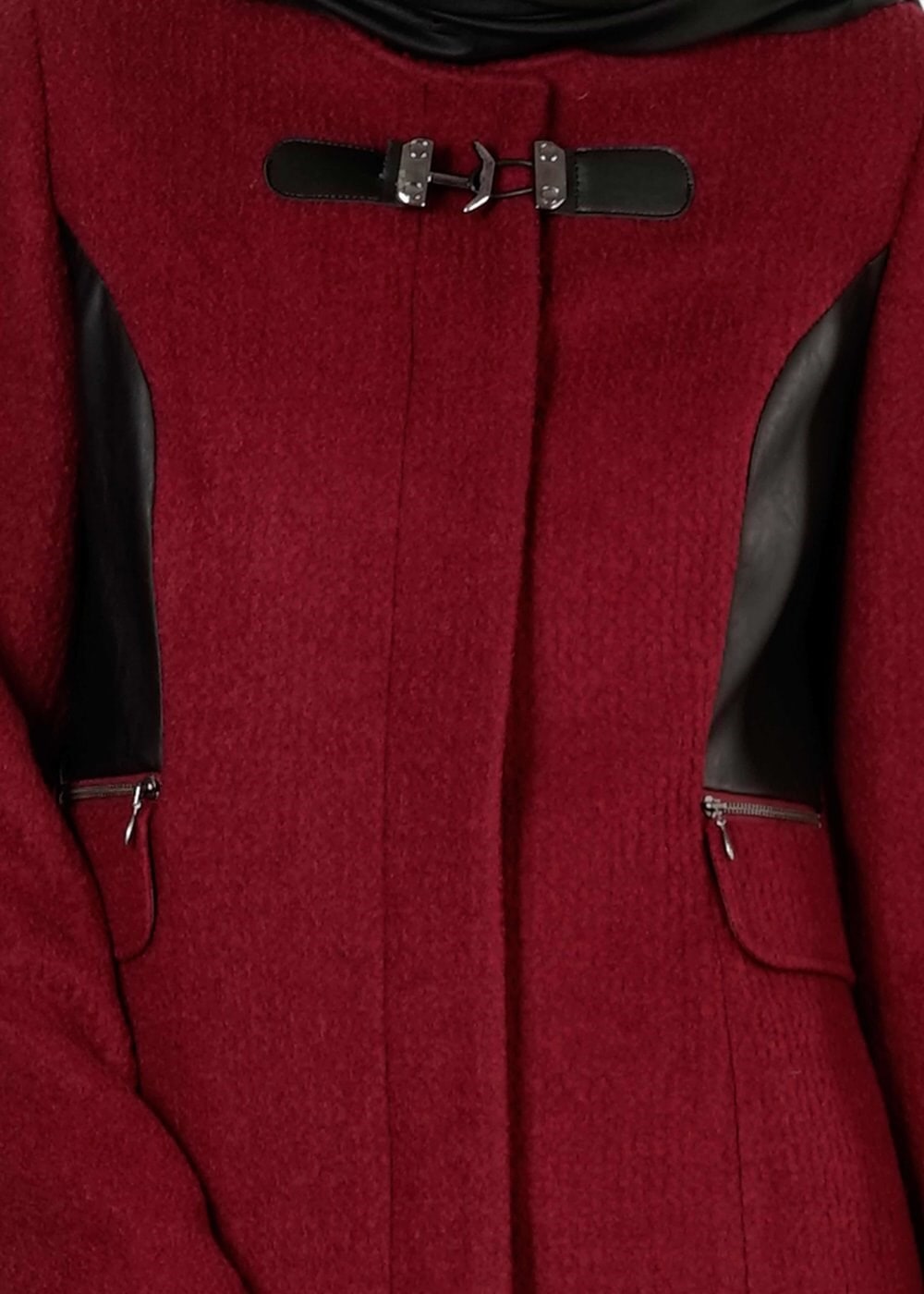 Tesettür giyim BORDO 9366 KABAN