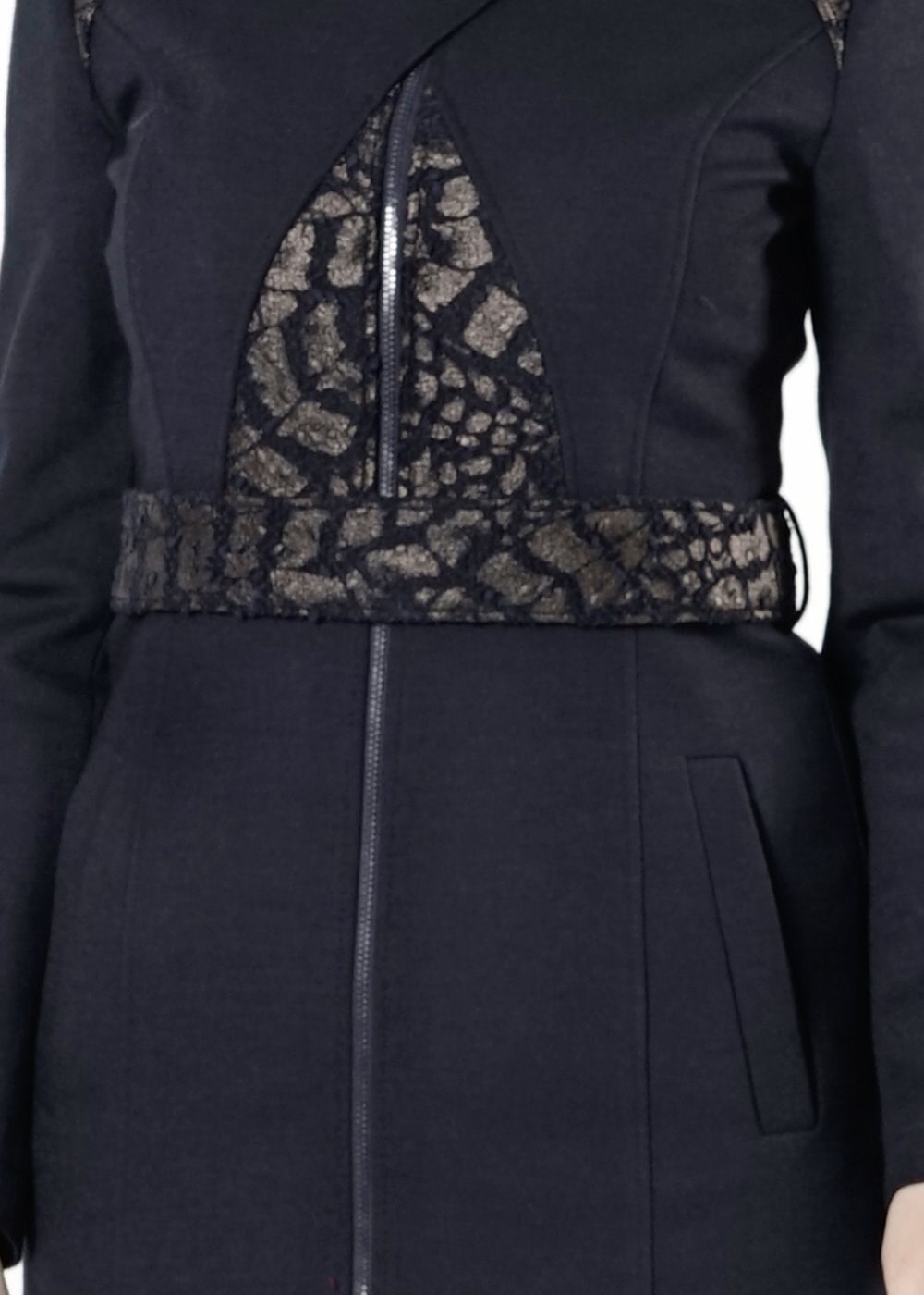 Tesettür giyim LACİVERT DESENLİ KABAN 9371 