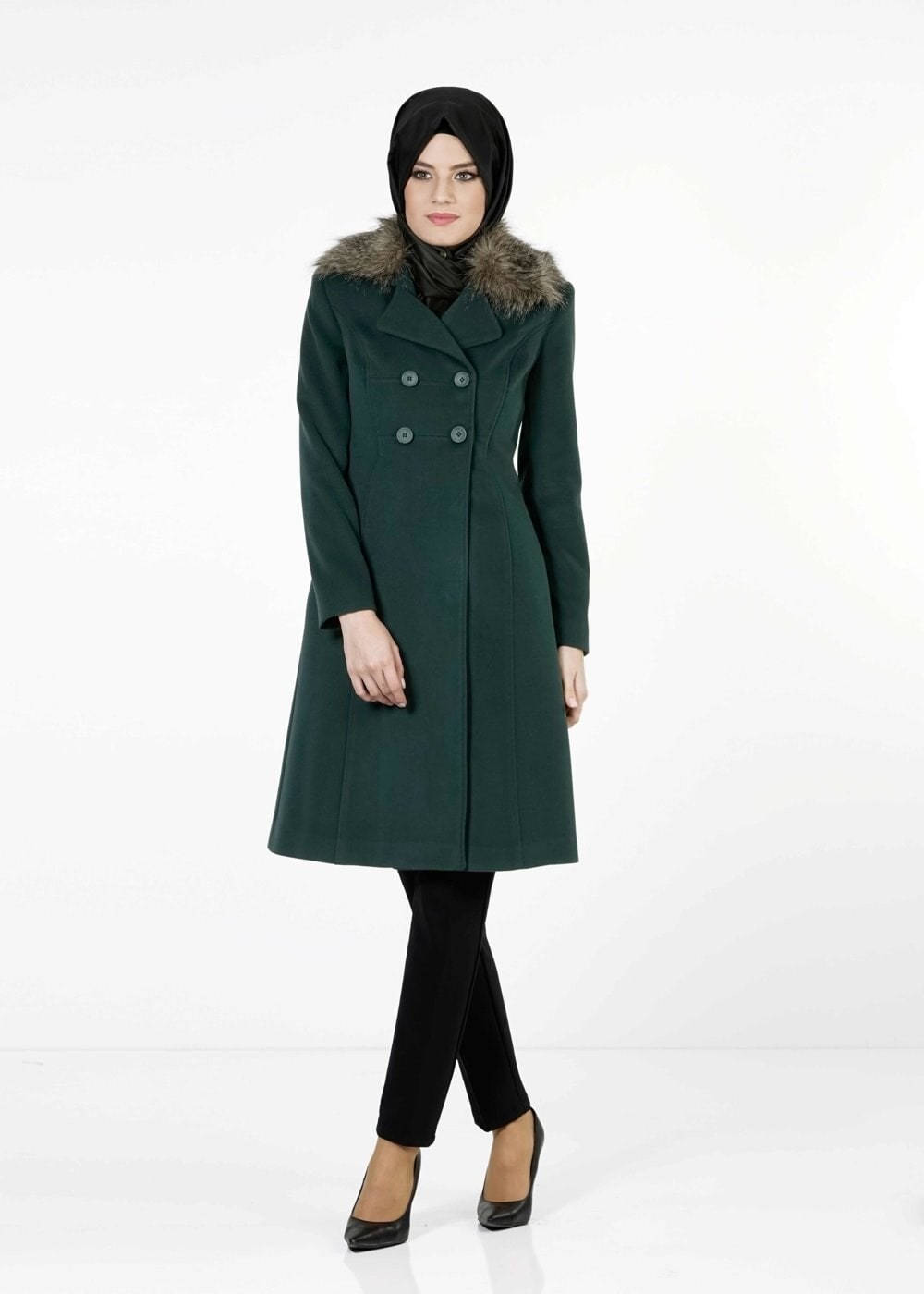 Tesettür giyim MAVİ 9383 KABAN