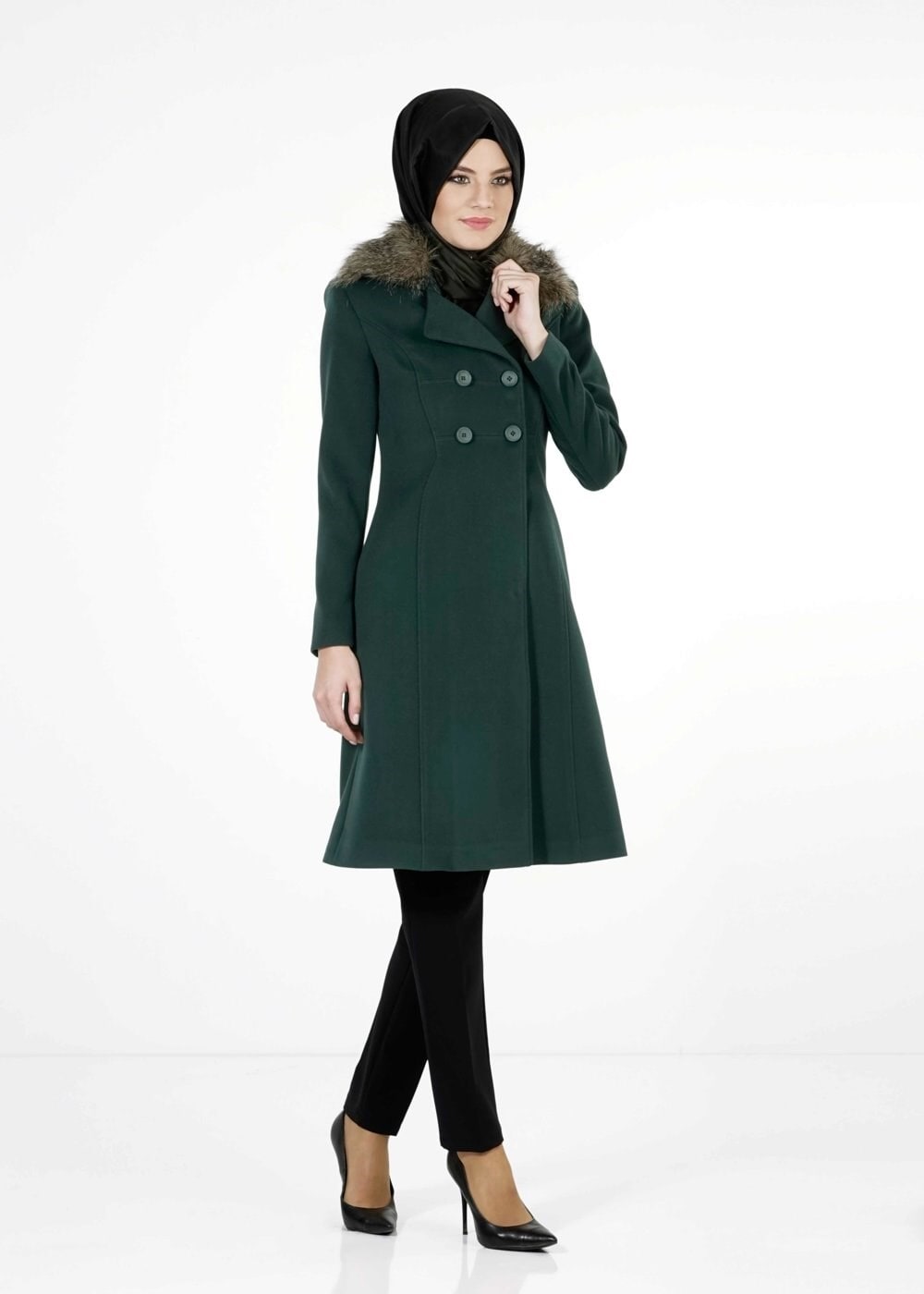 Tesettür giyim MAVİ 9383 KABAN