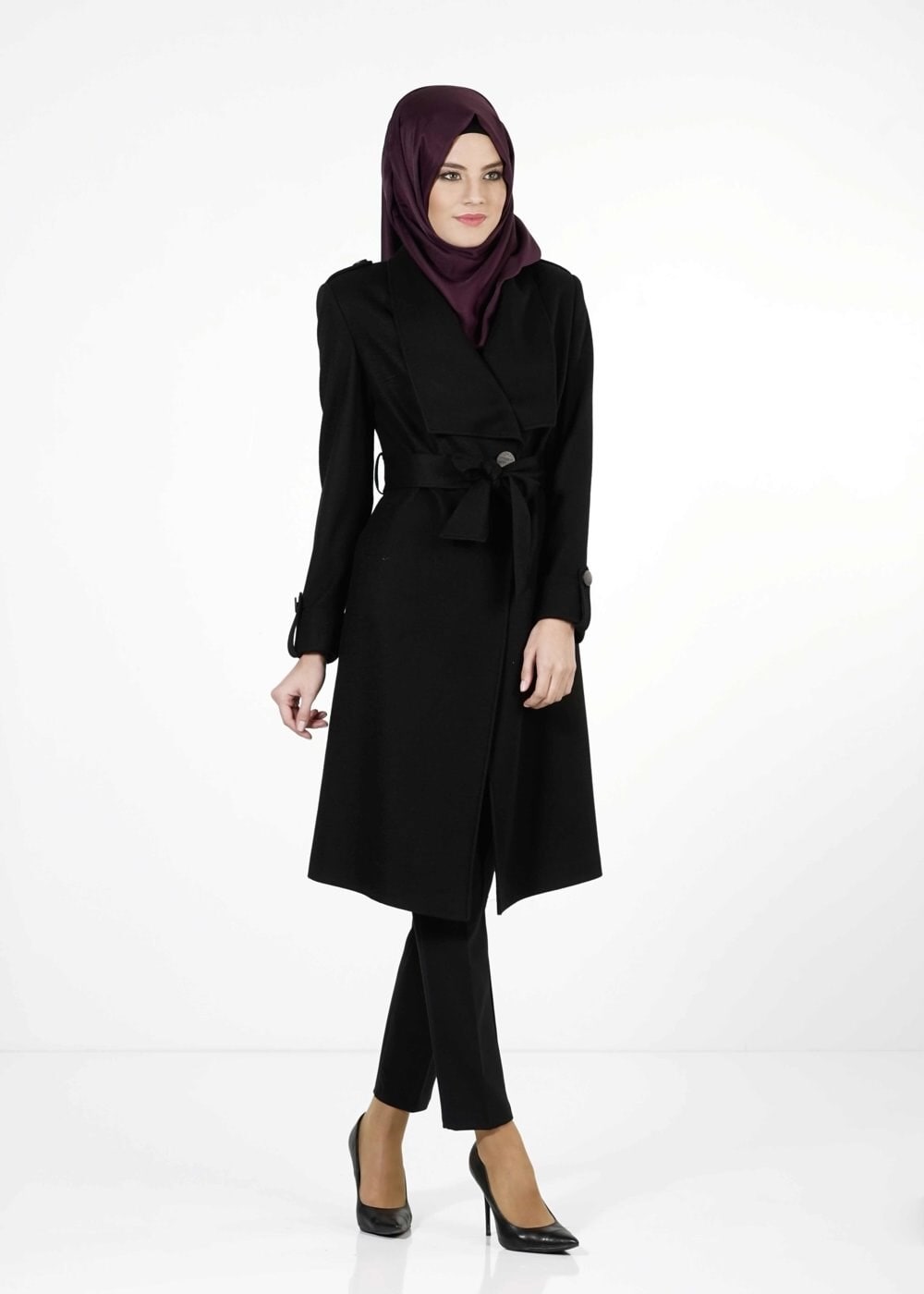 Tesettür giyim SİYAH 9399 KABAN