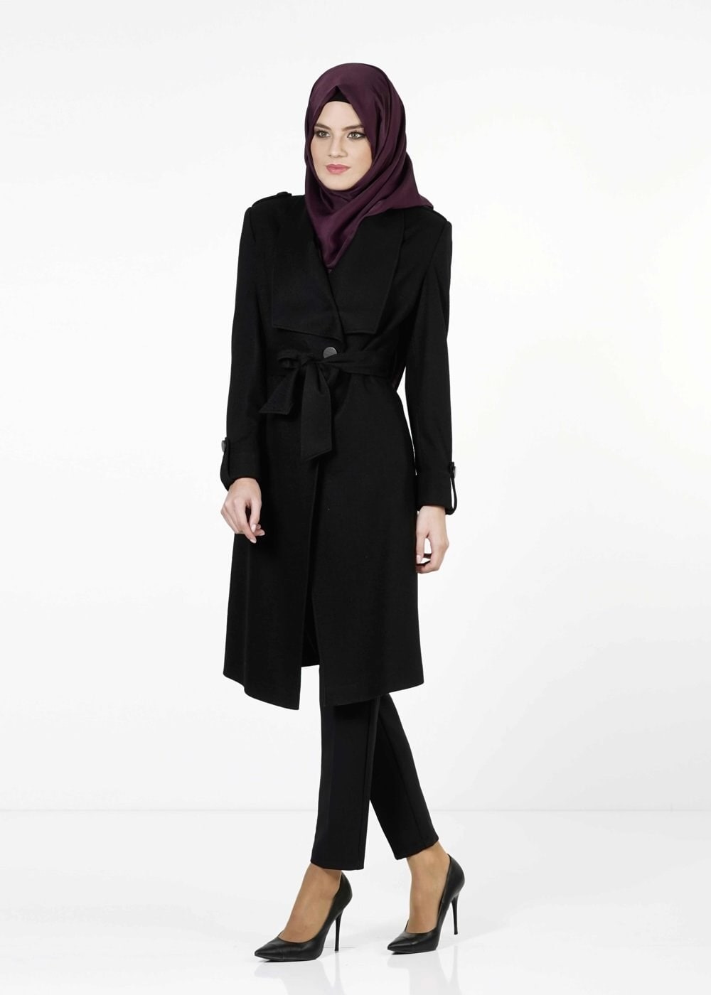 Tesettür giyim SİYAH 9399 KABAN