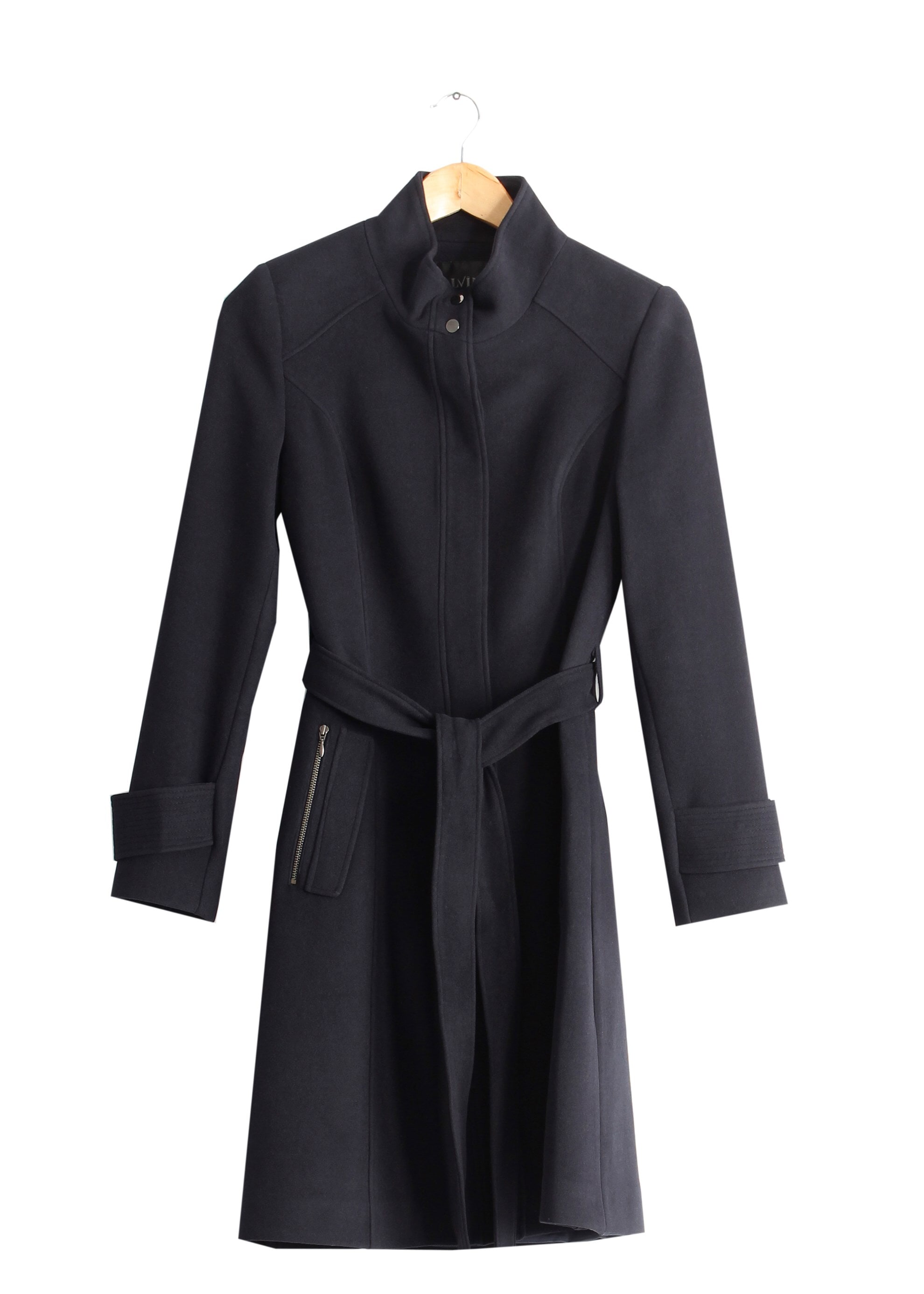 Tesettür giyim LACİVERT KUŞAKLI KABAN 9417 