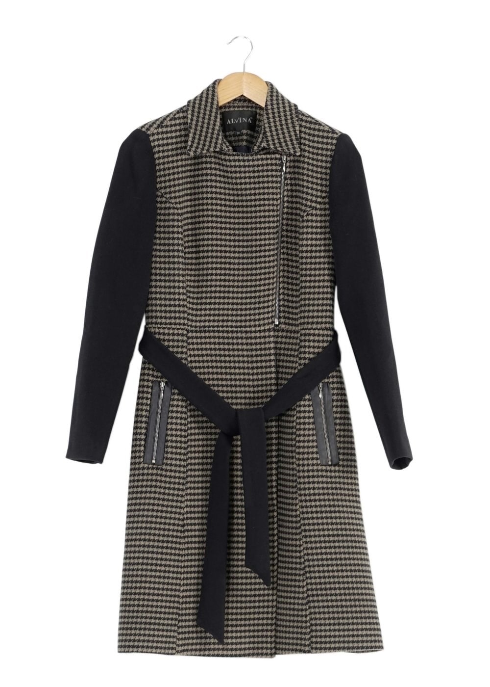 Tesettür giyim LACİVERT BELDEN KUŞAKLI KAZAYAĞI KABAN 9419 