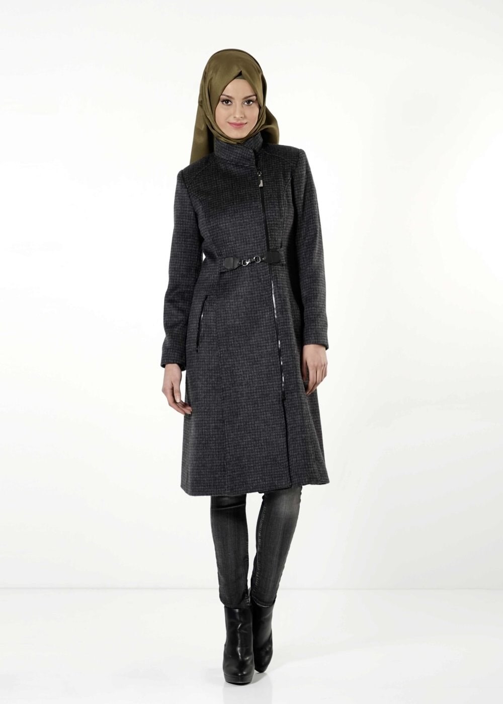 Tesettür giyim SİYAH 9421 KABAN