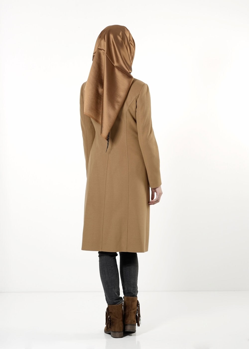 Tesettür giyim KAHVE 9425 KABAN