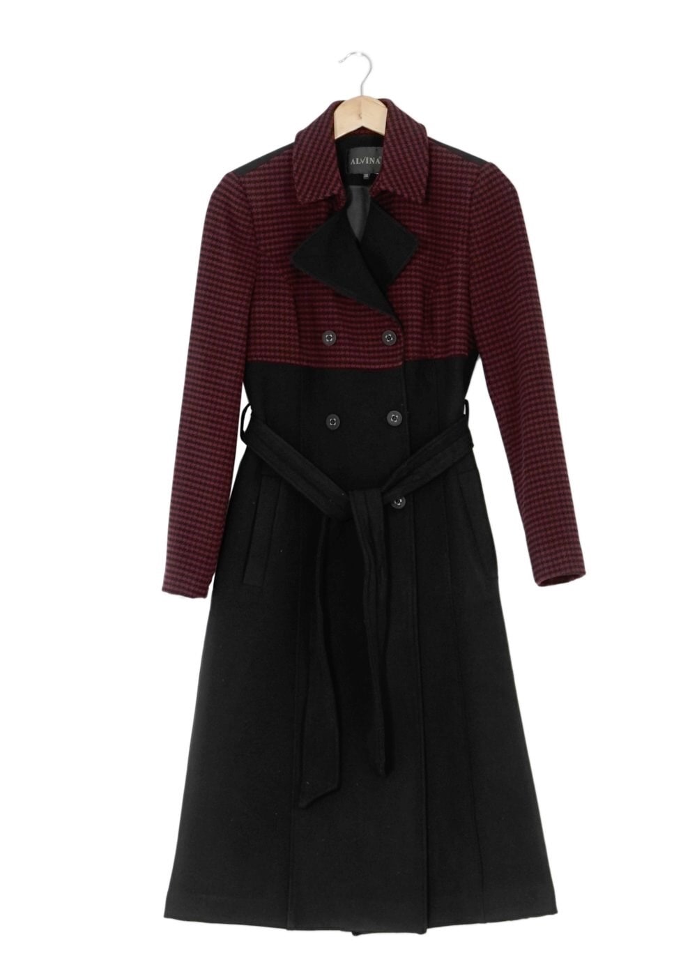 Tesettür giyim SİYAH KAZAYAĞI DETAYLI MANTO 9347 