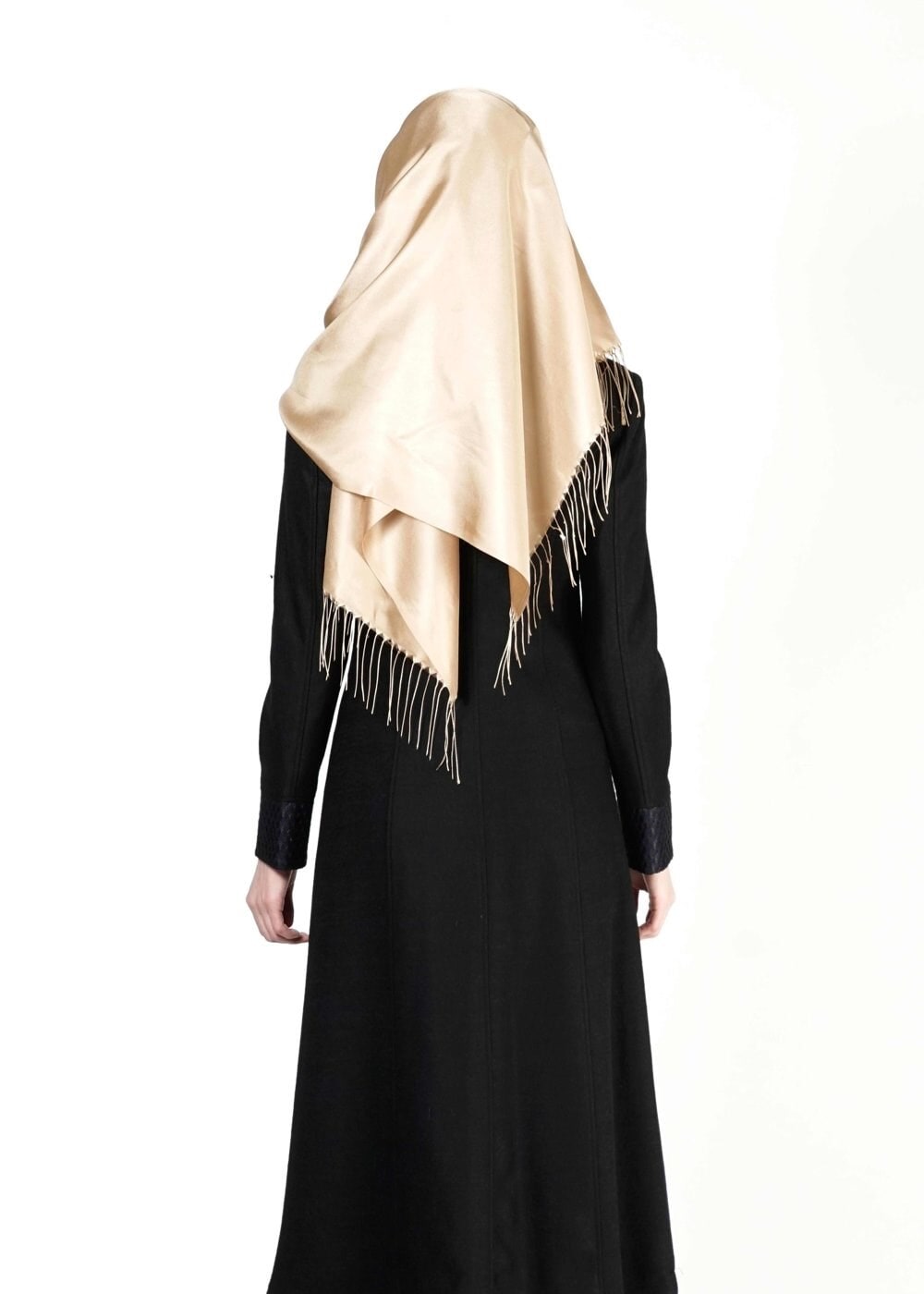 Tesettür giyim LACİVERT İKİ RENKLİ FERMUARLI MANTO 9358 