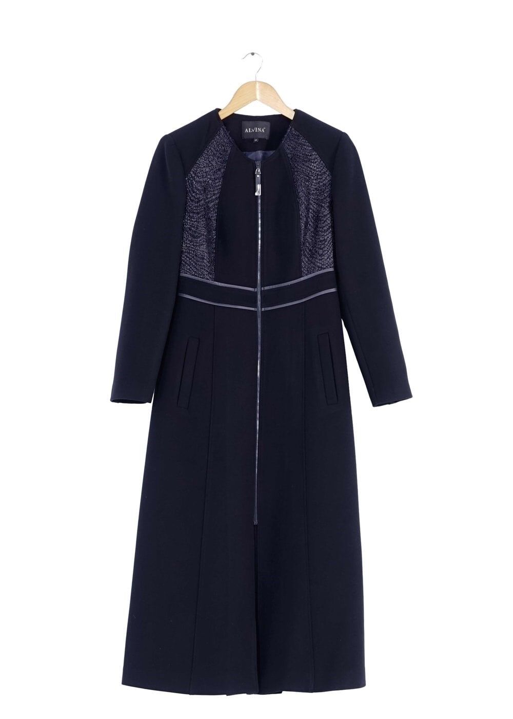 Tesettür giyim LACİVERT FERMUARLI MANTO 9394 