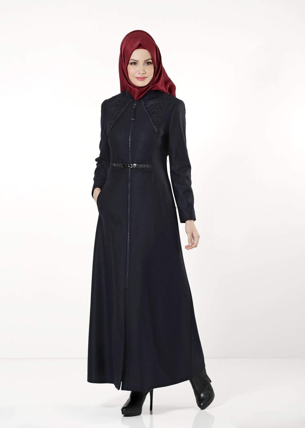 Tesettür giyim LACİVERT 9395 MANTO