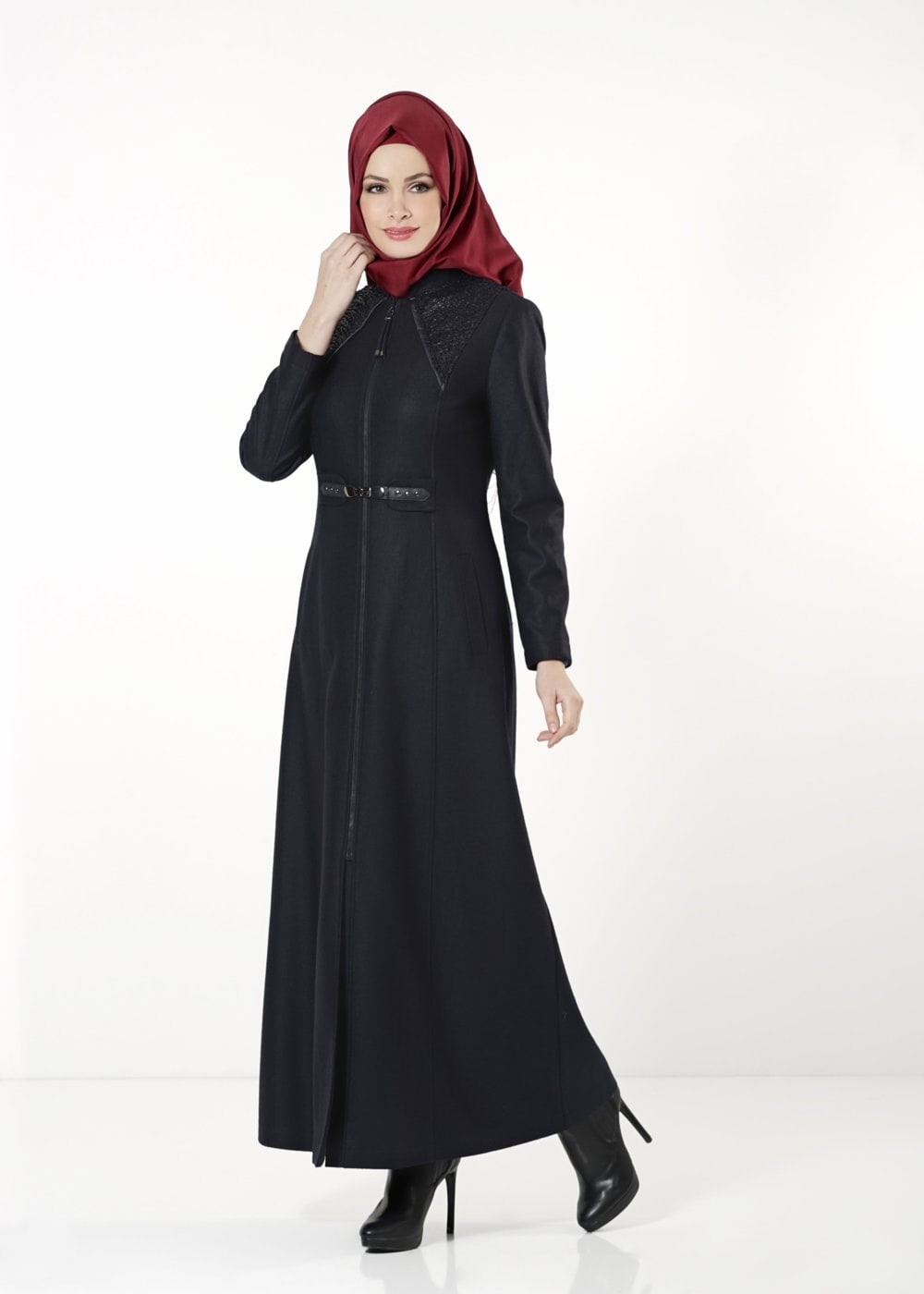 Tesettür giyim LACİVERT 9395 MANTO