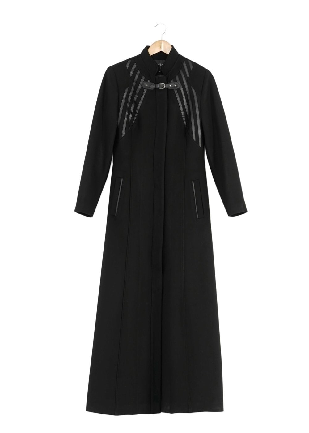 Tesettür giyim SİYAH FERMUARLI MANTO 9396 