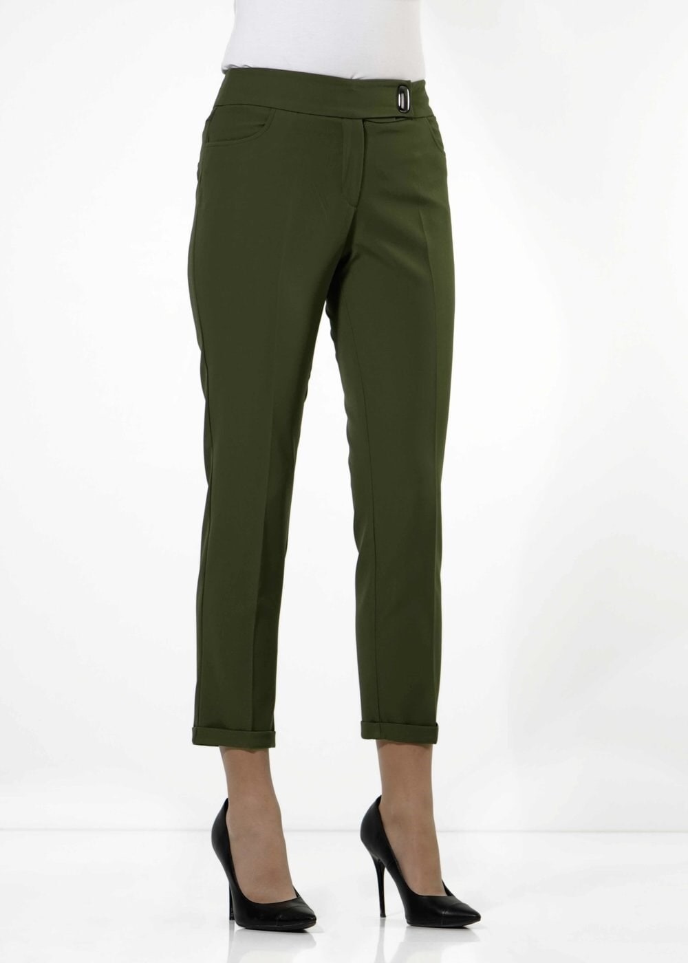 Tesettür giyim YEŞİL KLASİK PANTOLON 7880 