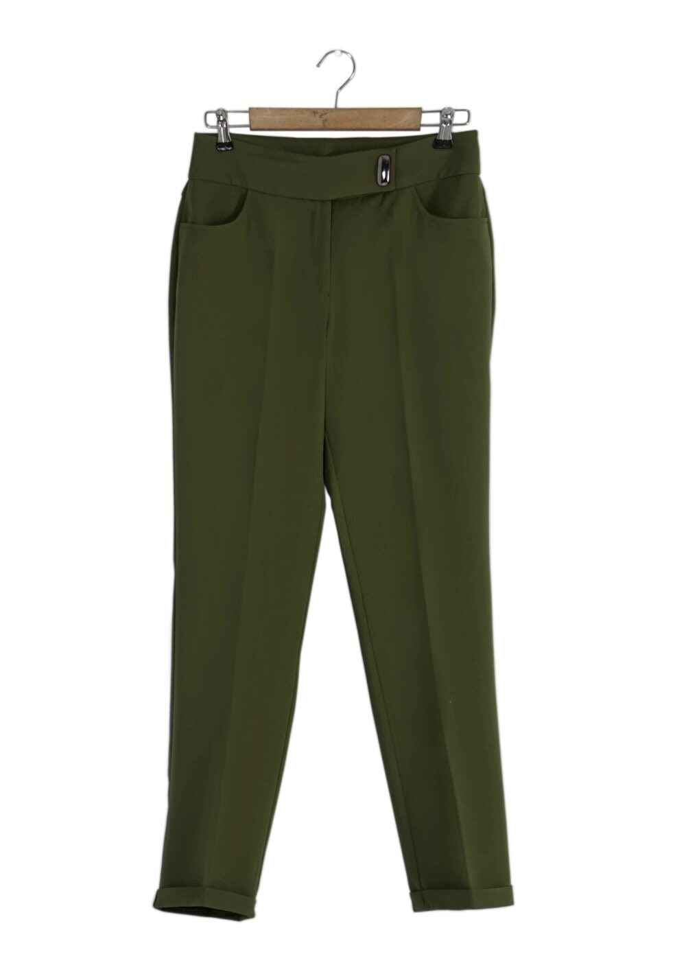 Tesettür giyim YEŞİL KLASİK PANTOLON 7880 