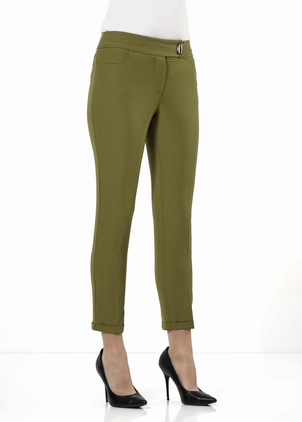 Tesettür giyim YEŞİL KLASİK PANTOLON 7880 