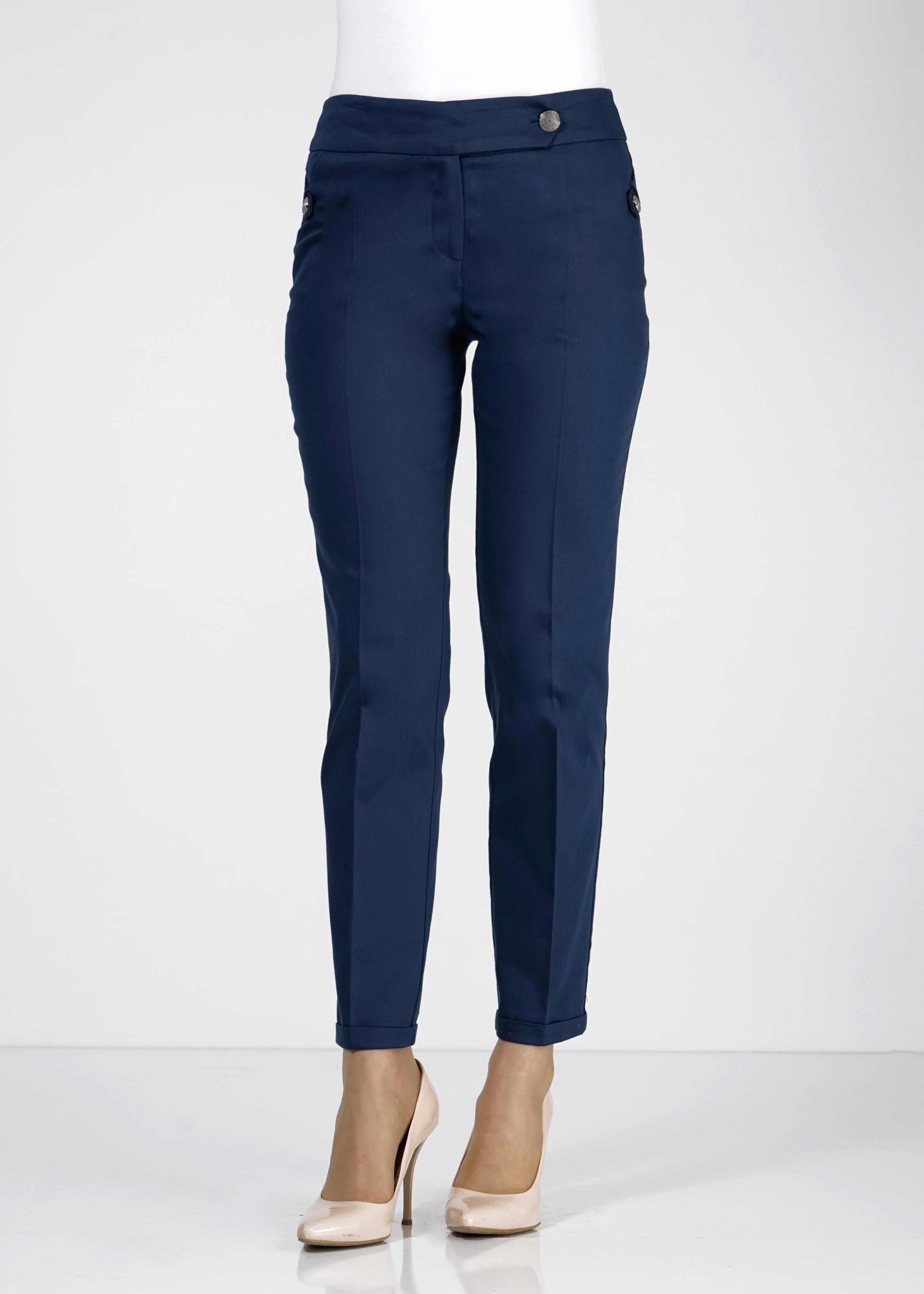 Tesettür giyim LACİVERT KLASİK KESİM PANTOLON 7883 