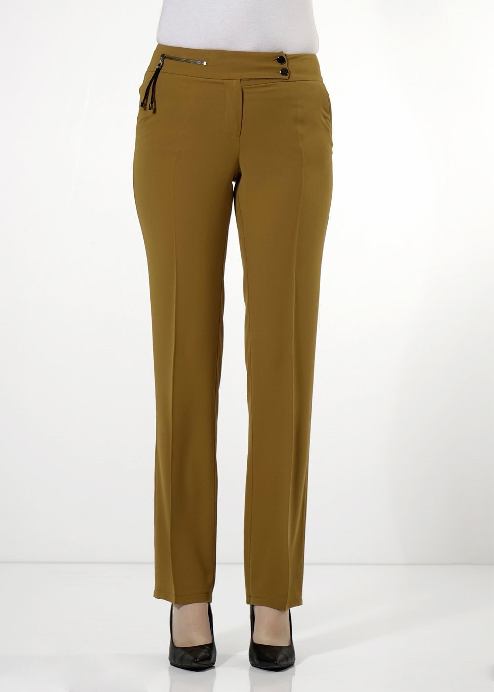 Tesettür giyim SARI KLASİK KESİM PANTOLON 7887 