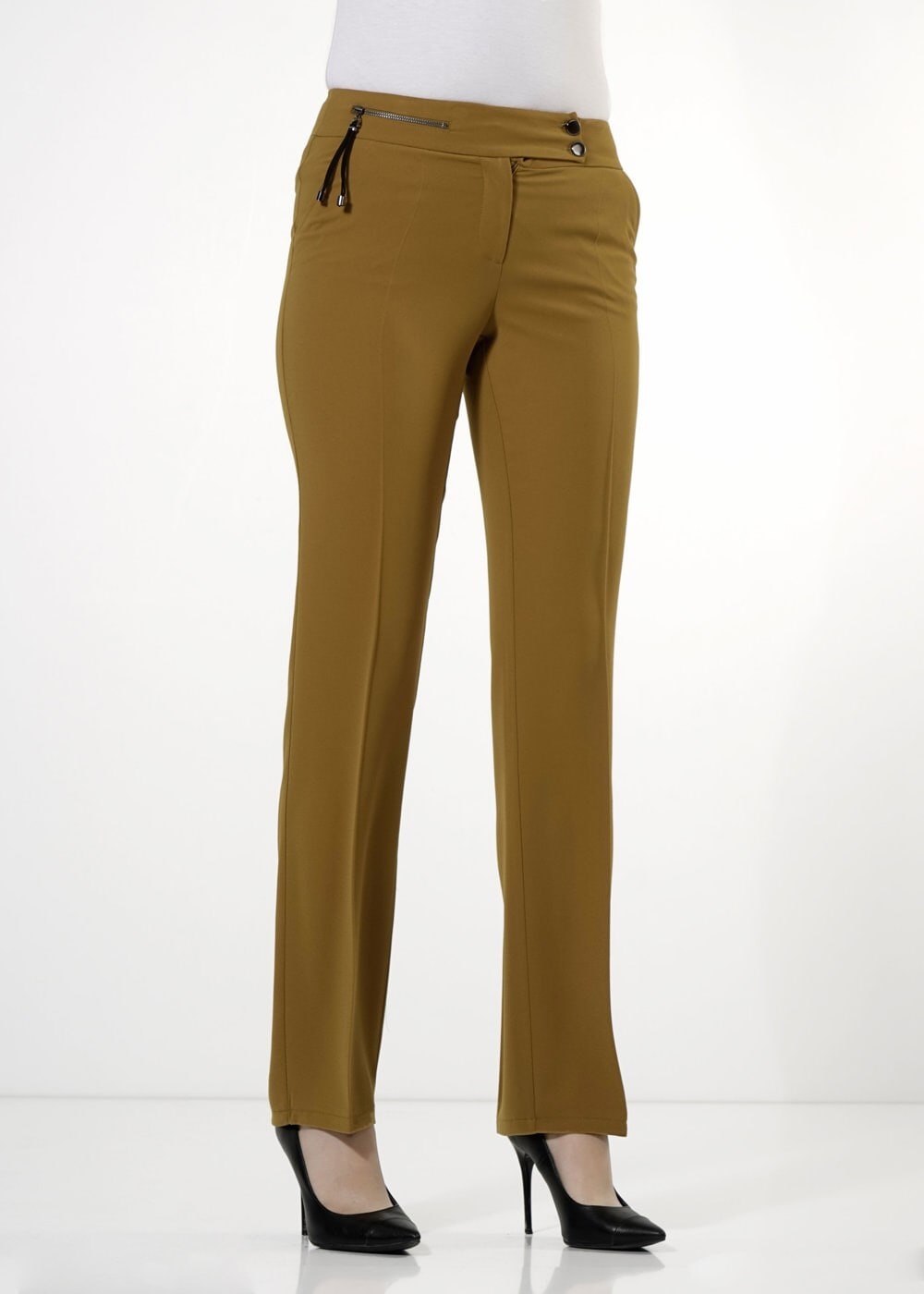 Tesettür giyim SARI KLASİK KESİM PANTOLON 7887 