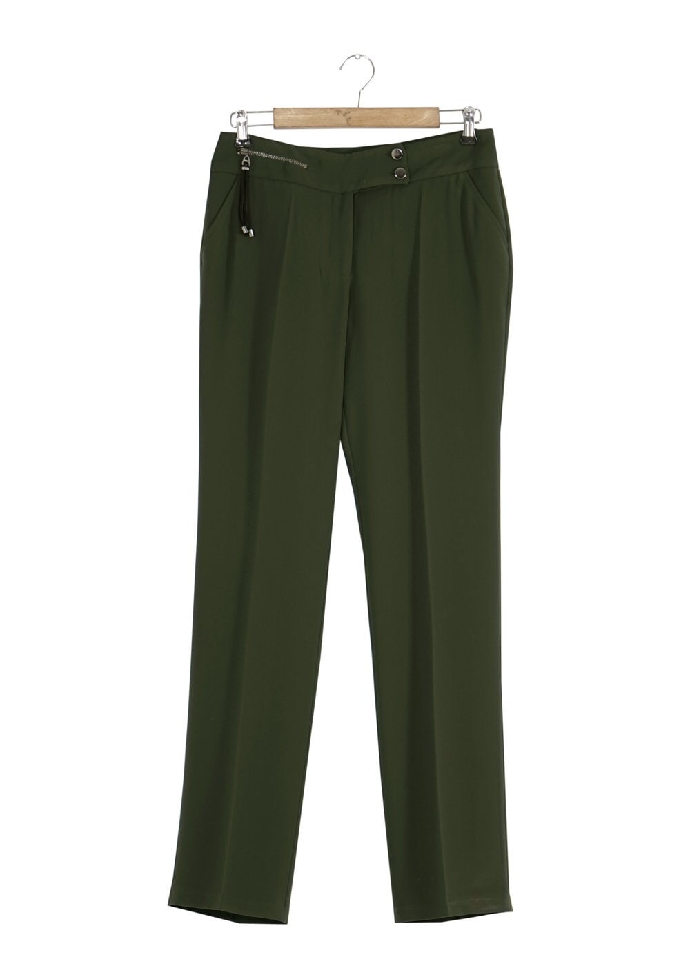 Tesettür giyim YEŞİL KLASİK KESİM PANTOLON 7887 