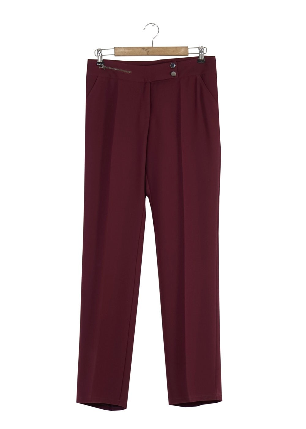 Tesettür giyim BORDO KLASİK KESİM PANTOLON 7887 