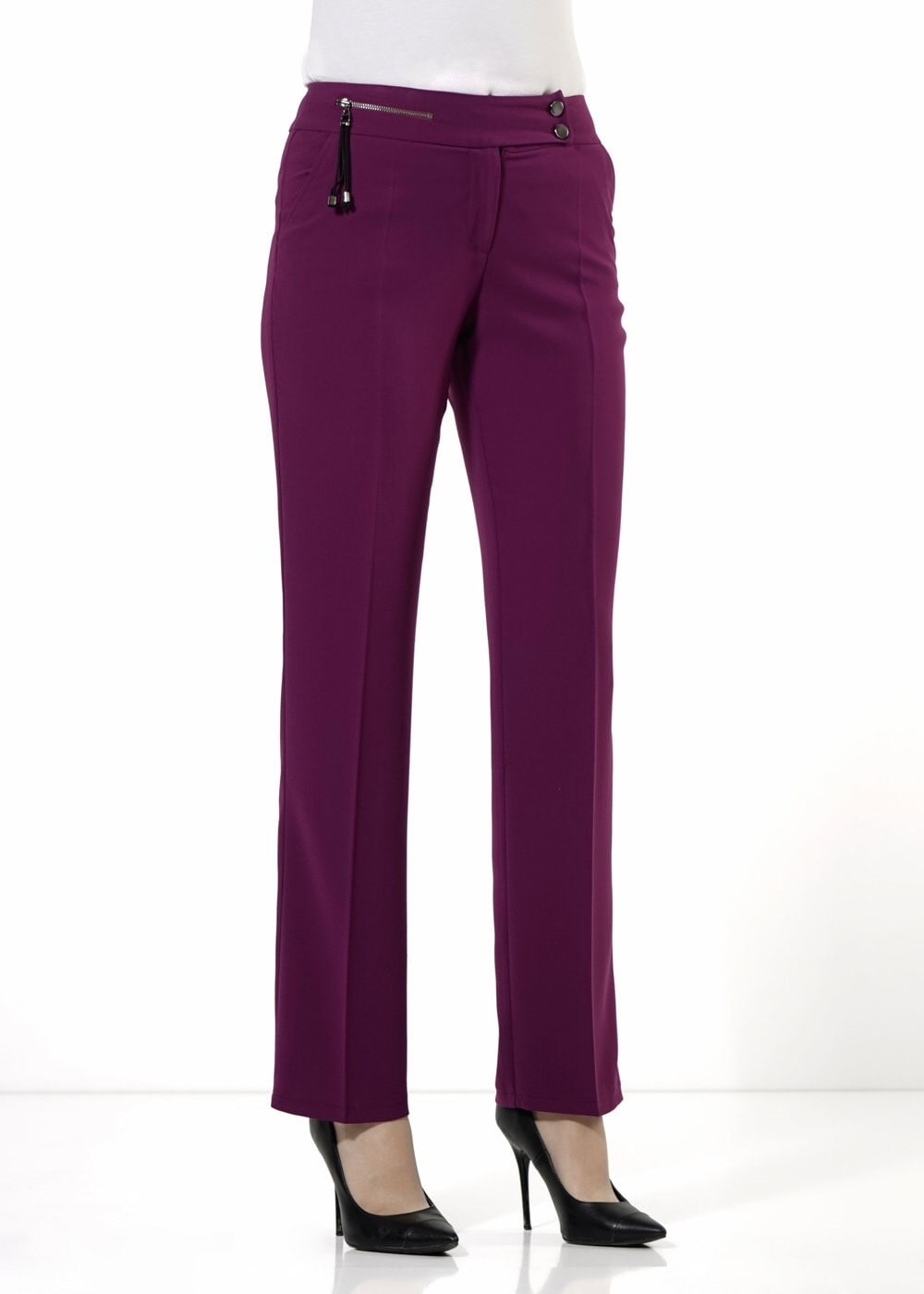 Tesettür giyim MOR KLASİK KESİM PANTOLON 7887 