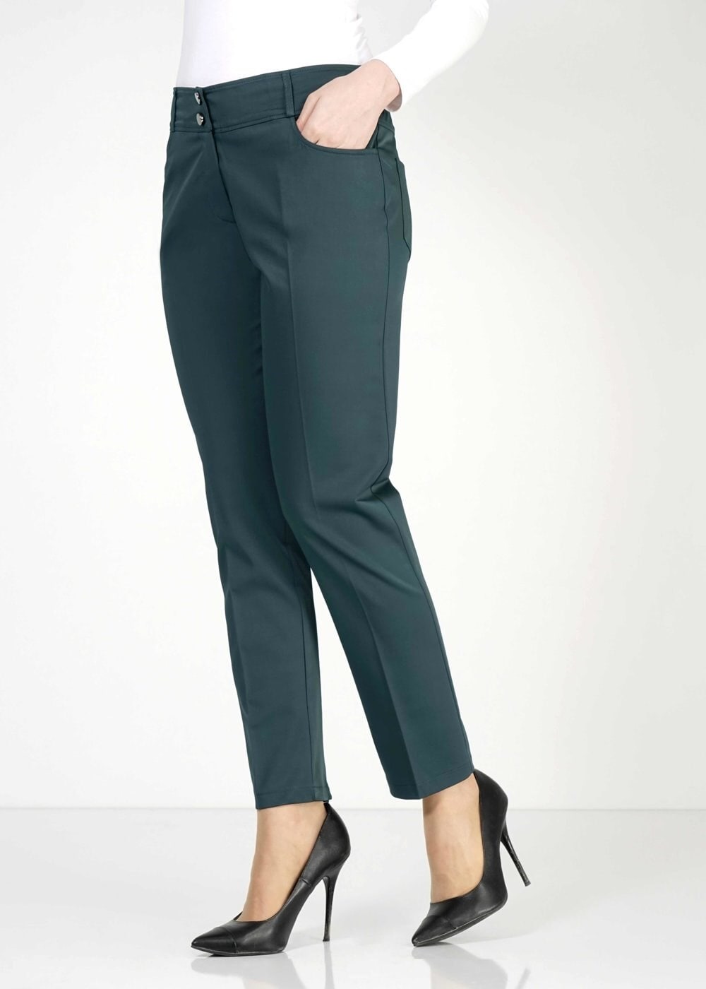 Tesettür giyim YEŞİL KLASİK PANTOLON 7897 