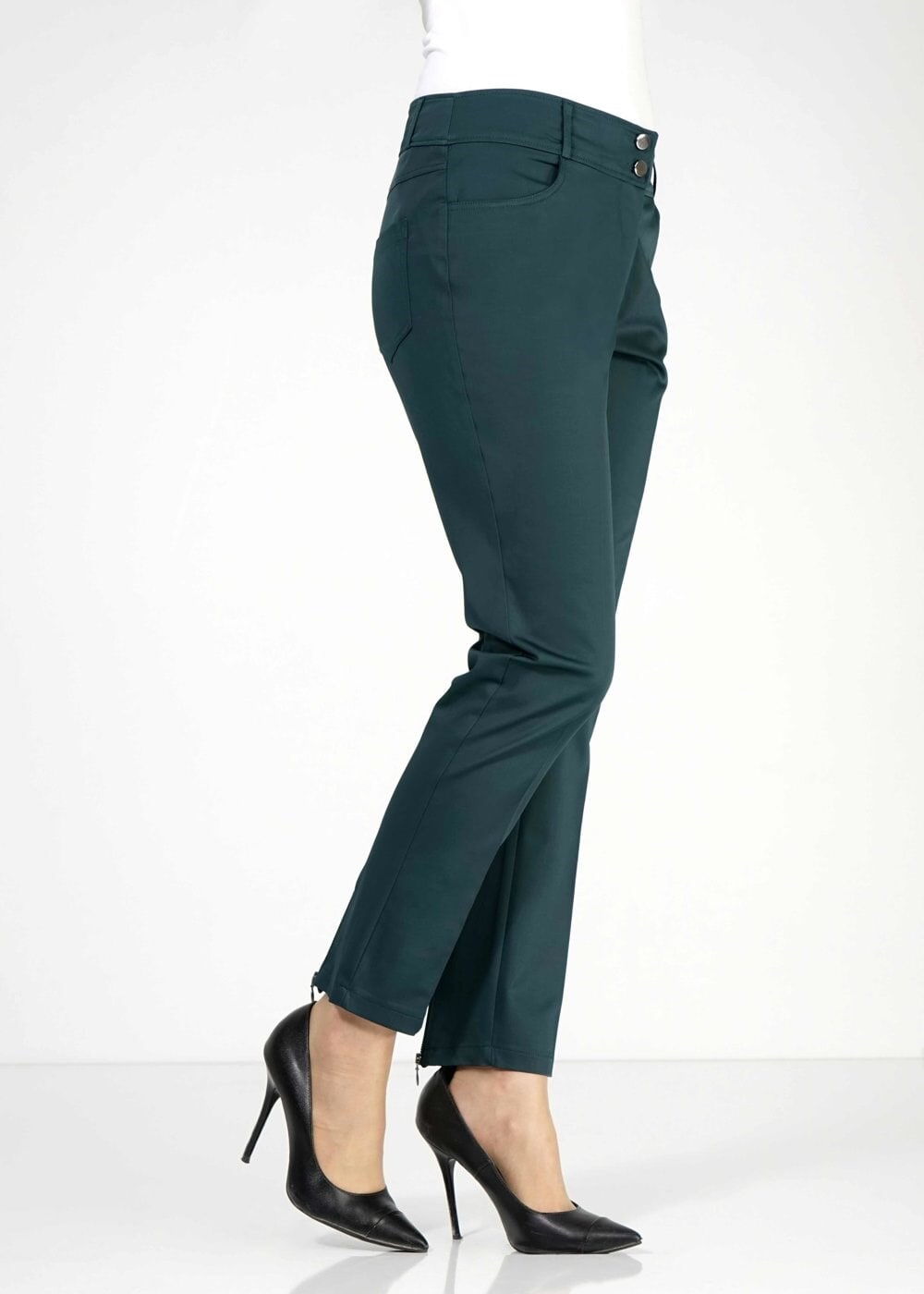 Tesettür giyim YEŞİL KLASİK PANTOLON 7897 