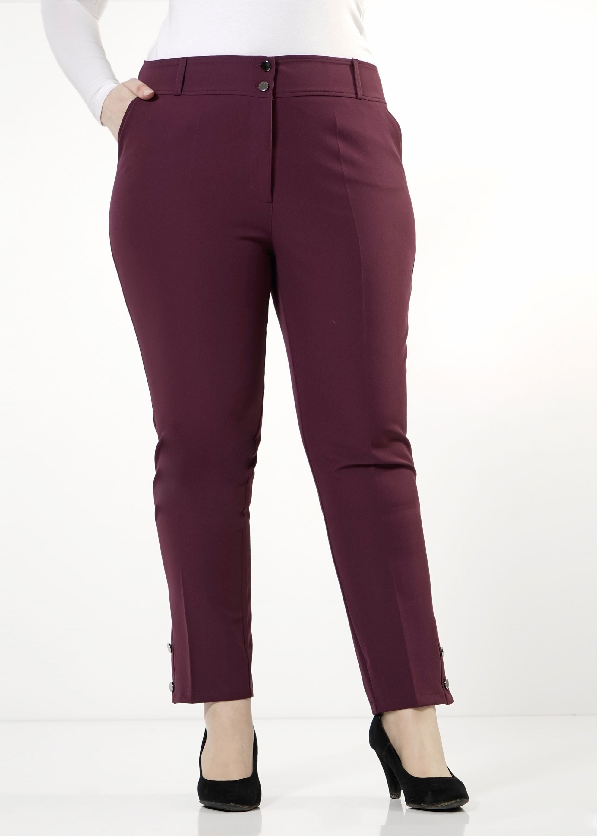 Tesettür giyim MÜRDÜM DÜĞME DETAYLI PANTOLON 7904 